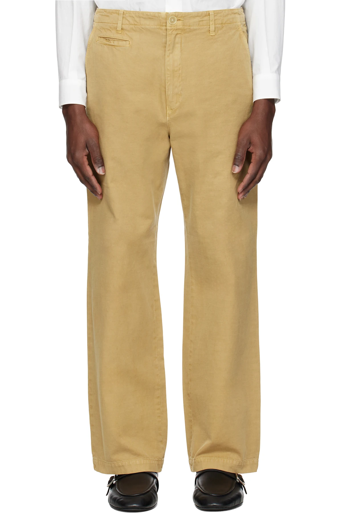 Beige Finx Gabardine Trousers