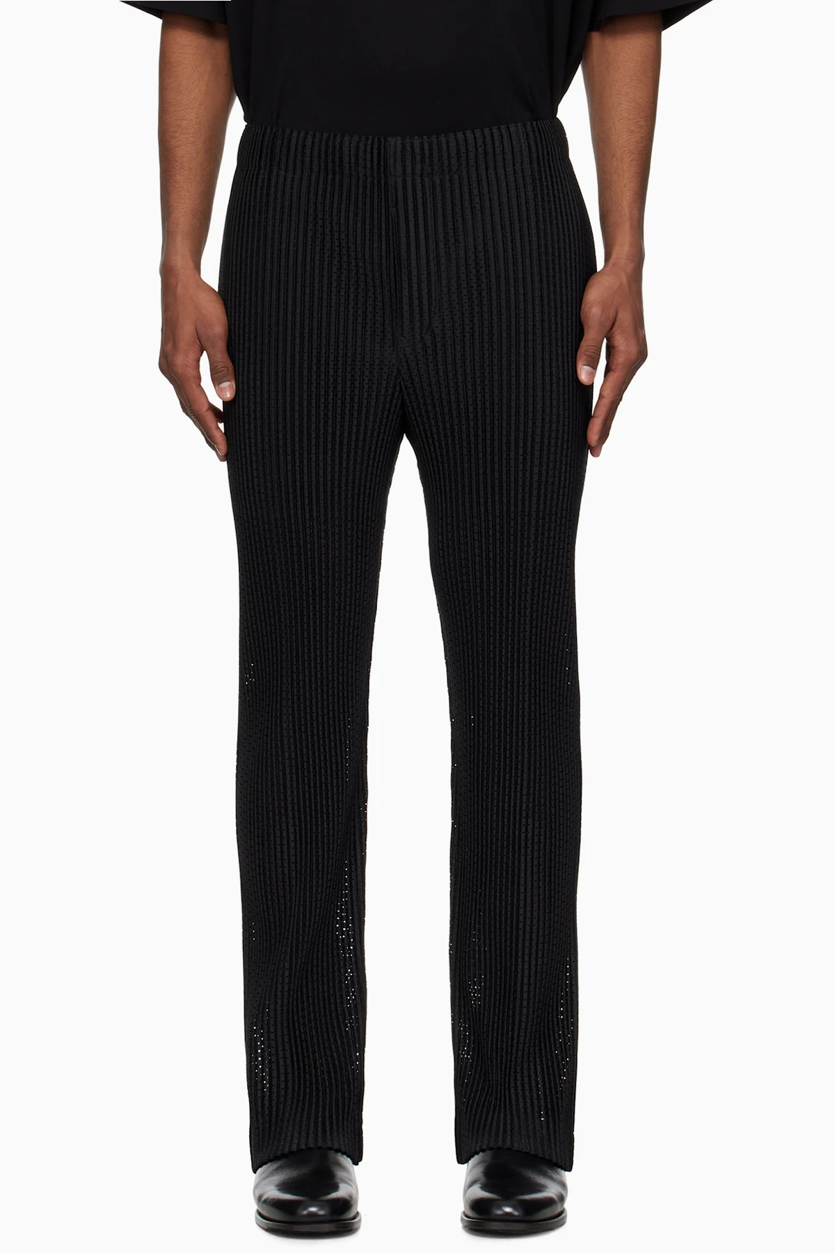 Black Outer Mesh Trousers