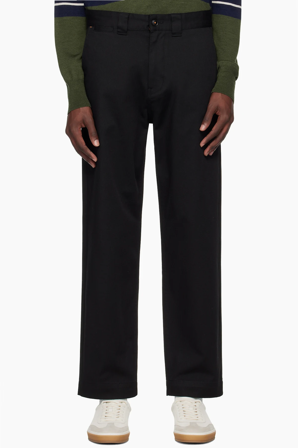 Black Logo Patch Trousers