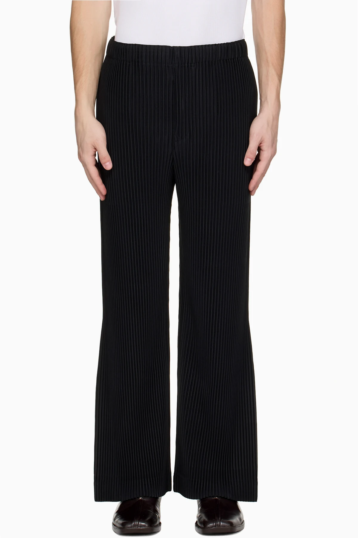 Black Pleats Bottoms 3 Trousers