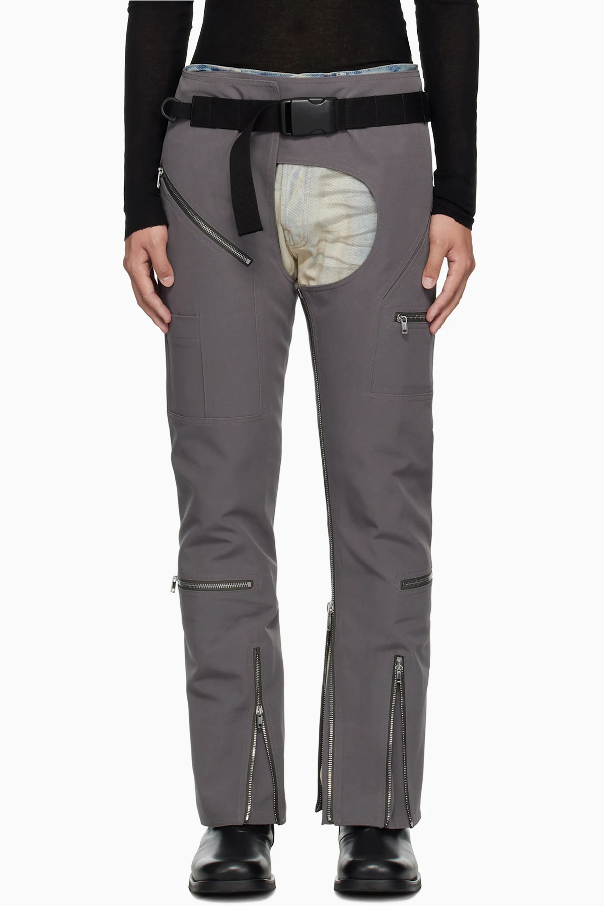 Gray Hollywood Headon Chaps Trousers