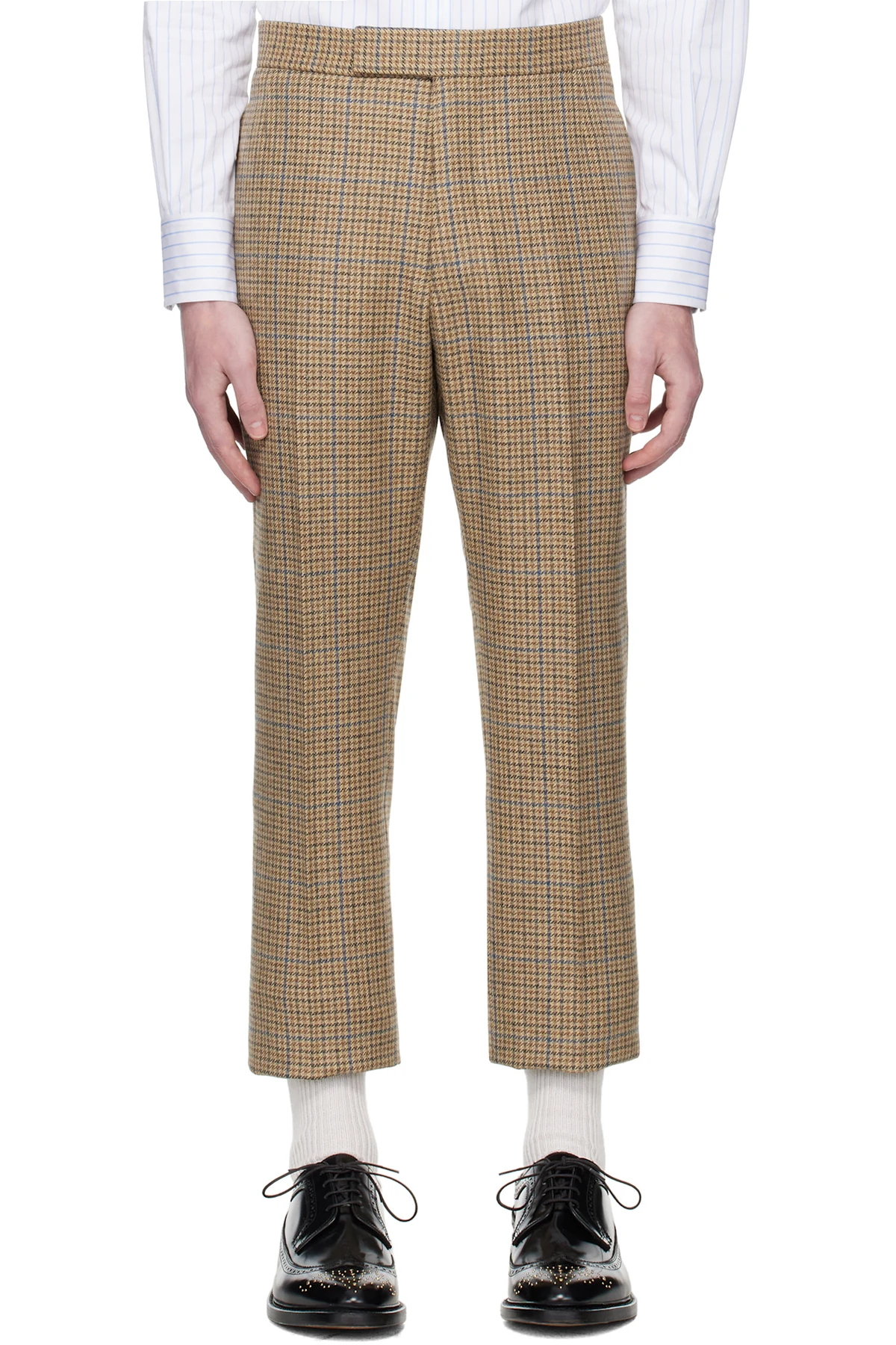 Tan Backstrap Gunclub Check Cheviot Tweed Trousers