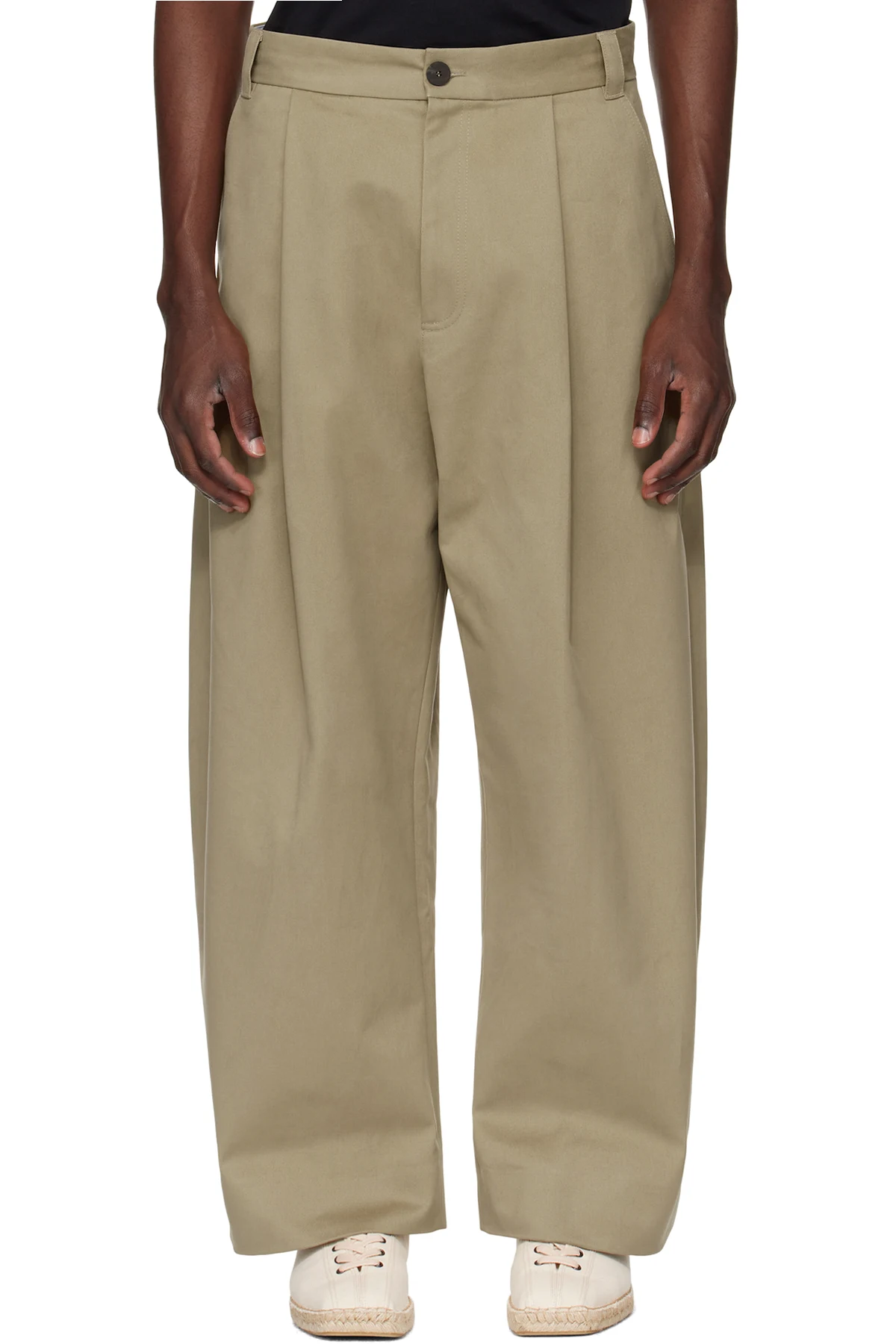 Beige Sorte Trousers