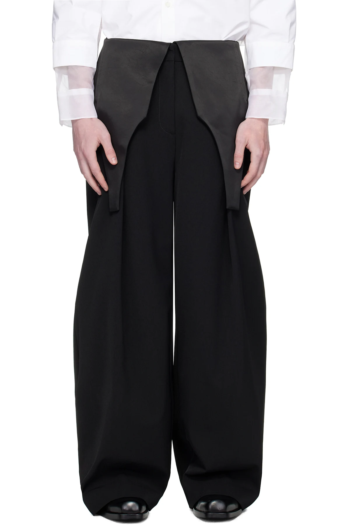 Black 'The Bodysuit' Suit Trousers