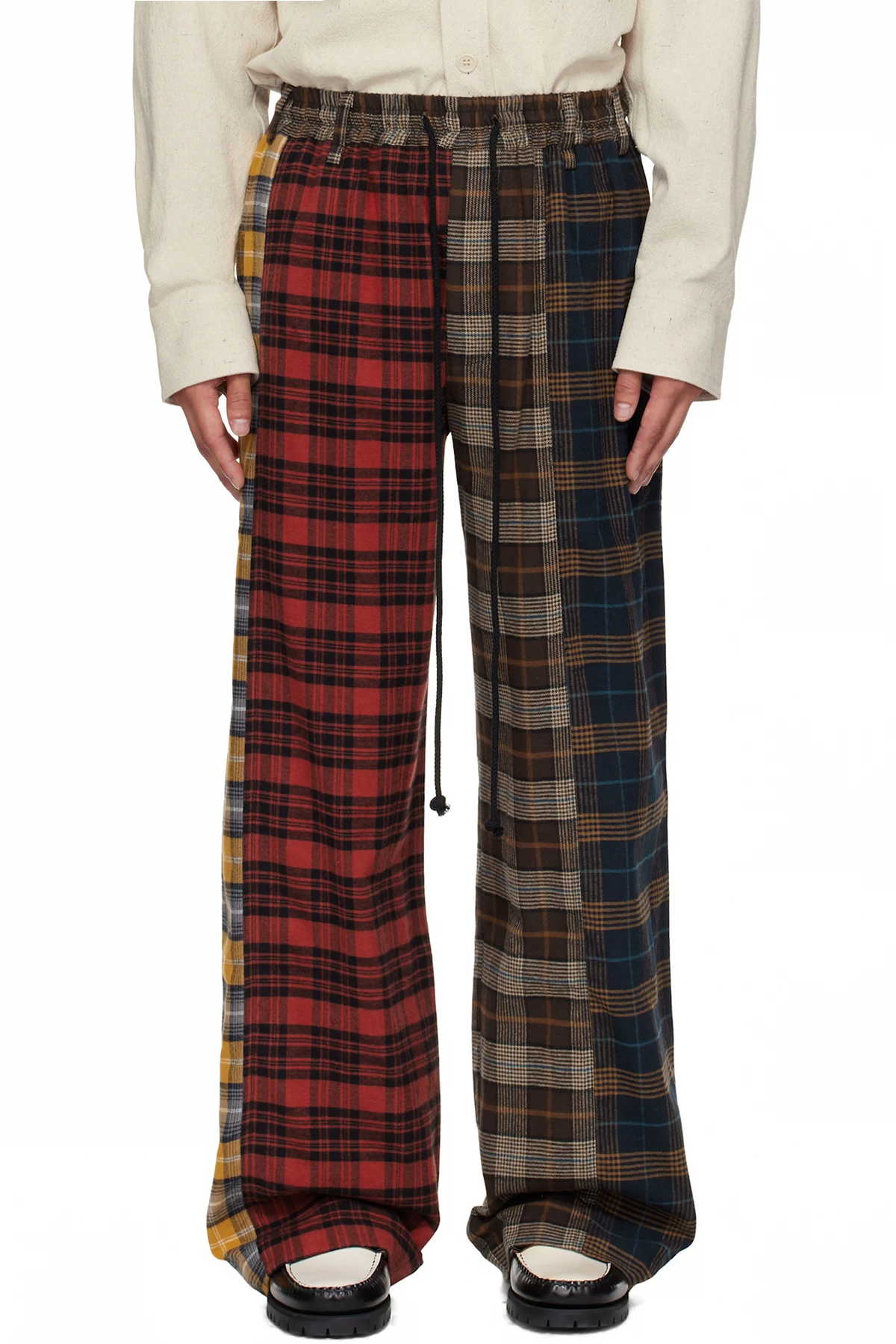 Multicolor Tartan Flannel Relaxed Lounge Pants