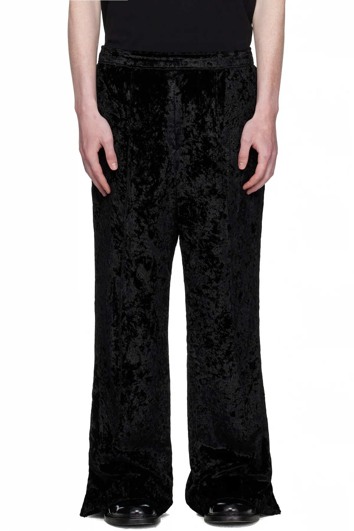 Black Crush Velvet Trousers