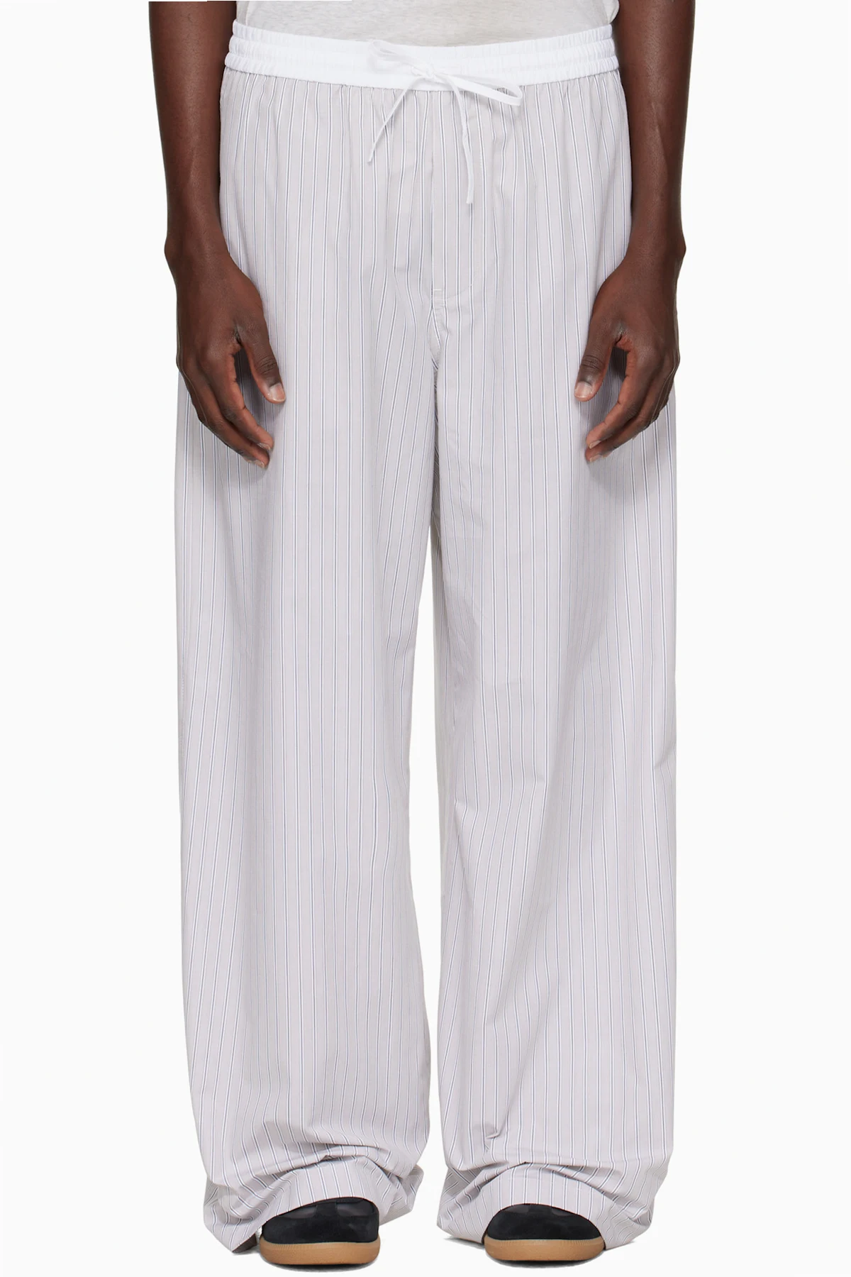 Gray Striped Trousers