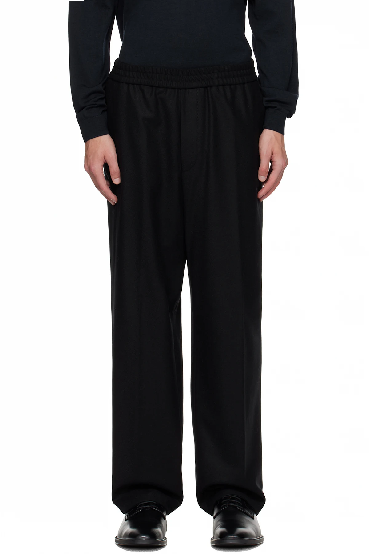 Black Tapered-Fit Trousers