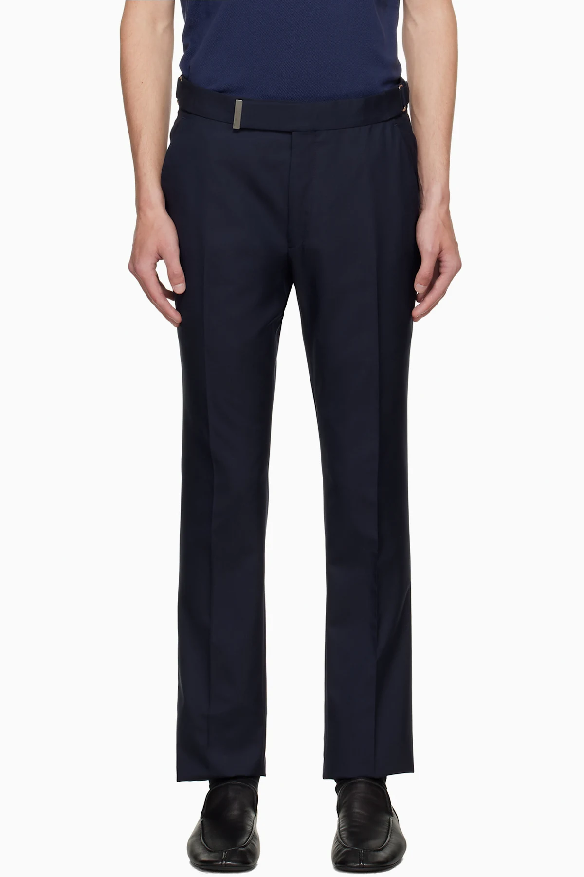 Navy Super Plain Weave Dyllan Trousers