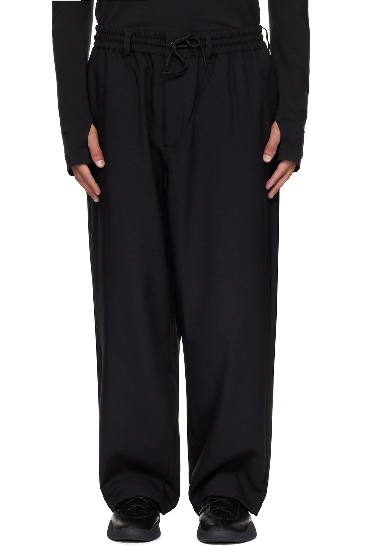Black Sport Uniform Track Pants