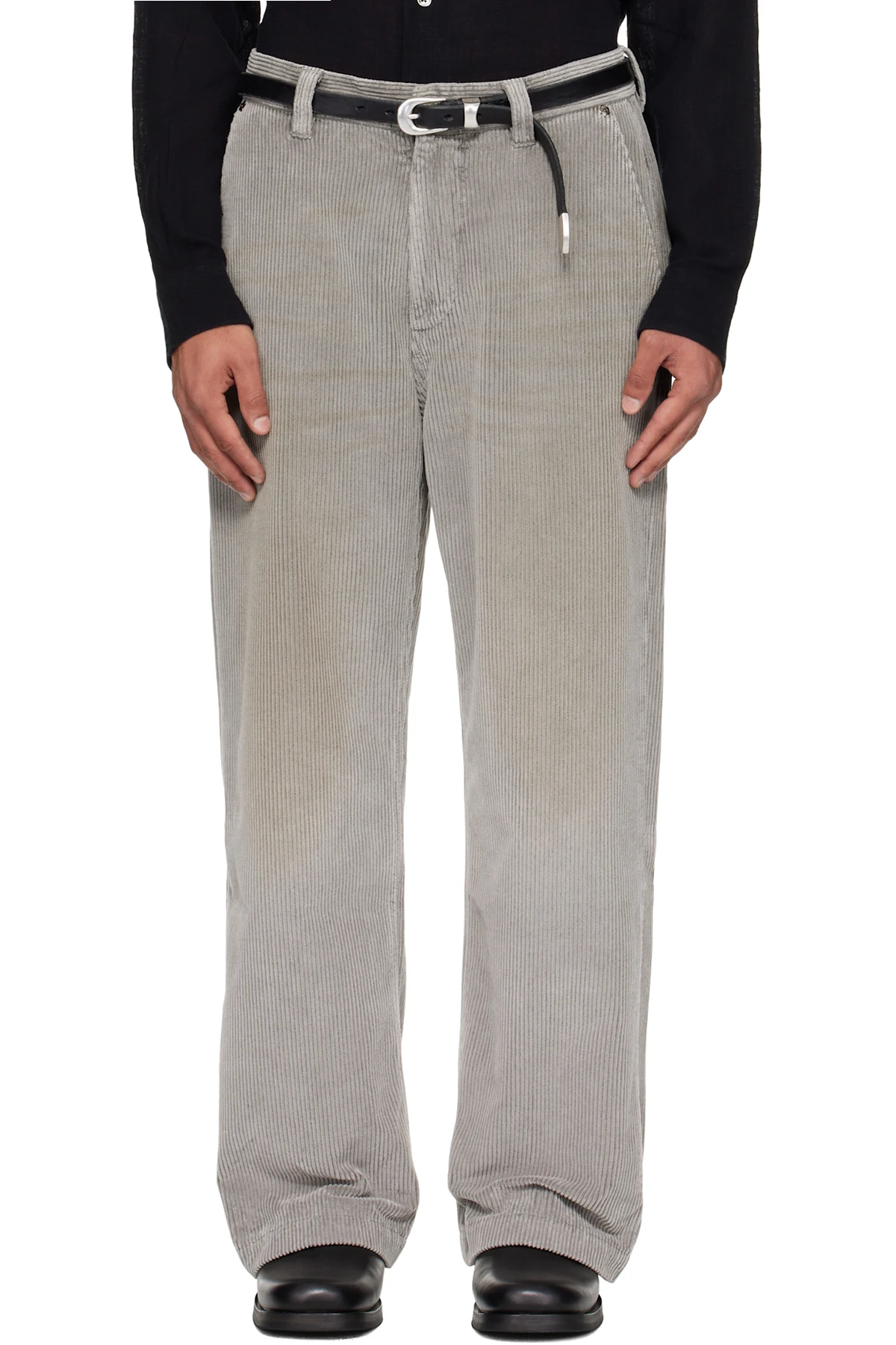 Gray Cord Trousers