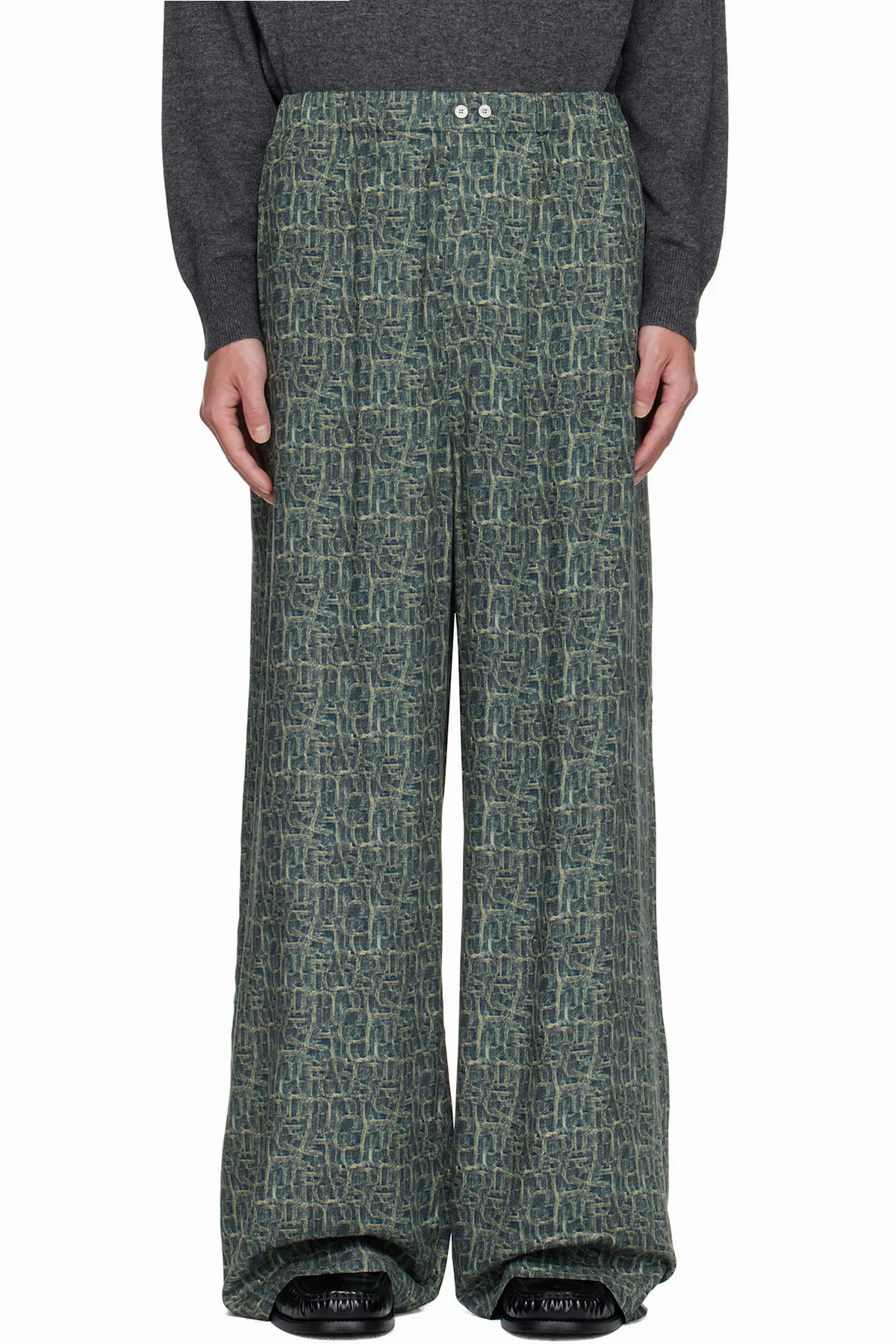 Blue Monogram Trousers