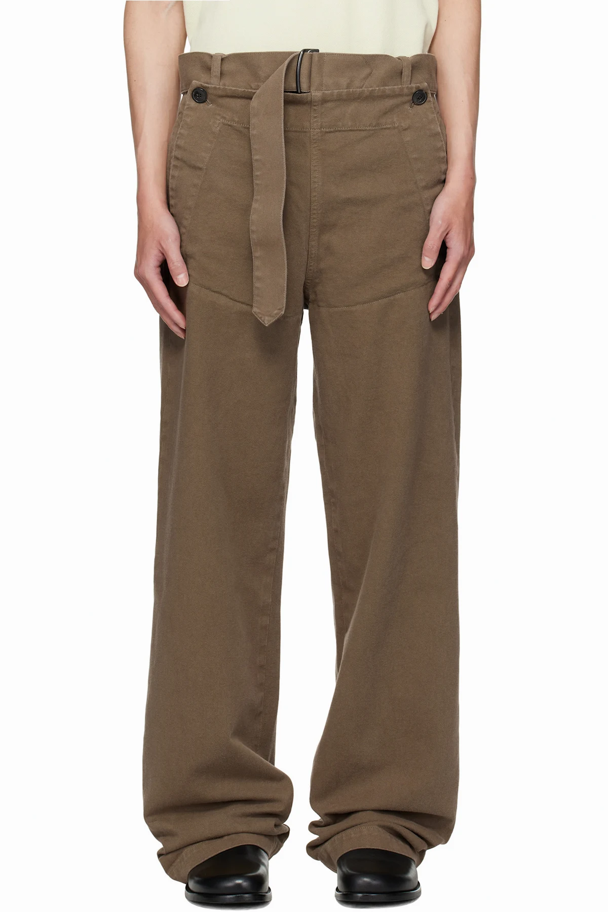 Brown Overdyed Sailor Trousers