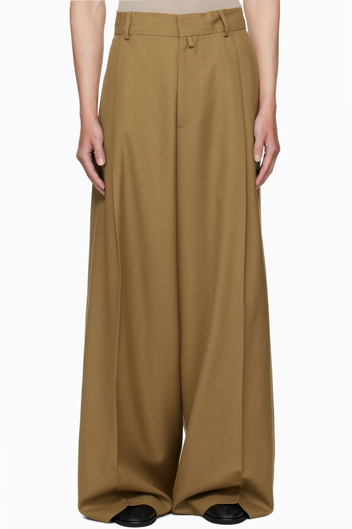 Tan Pleated Trousers