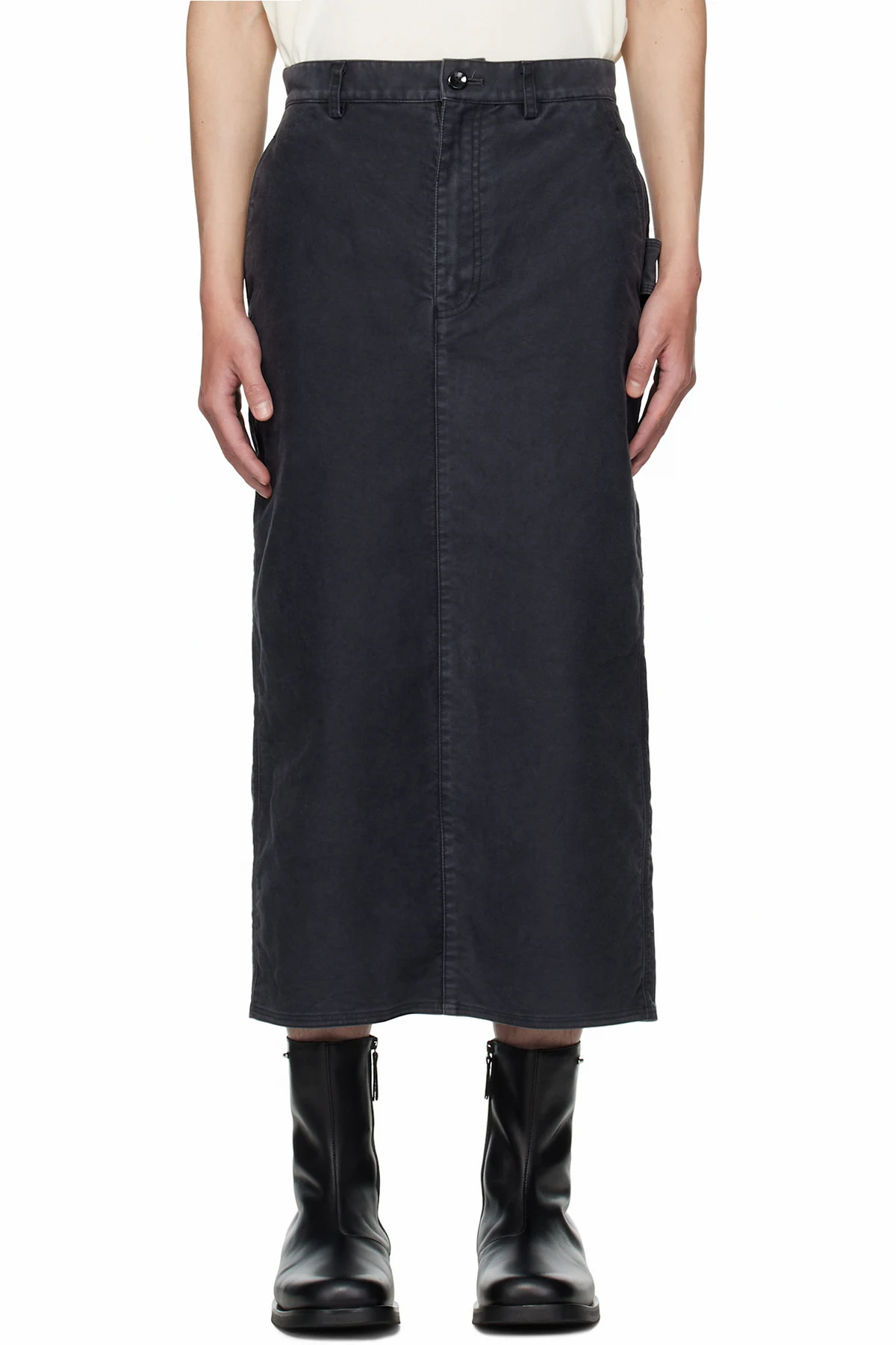 Black Office Midi Skirt