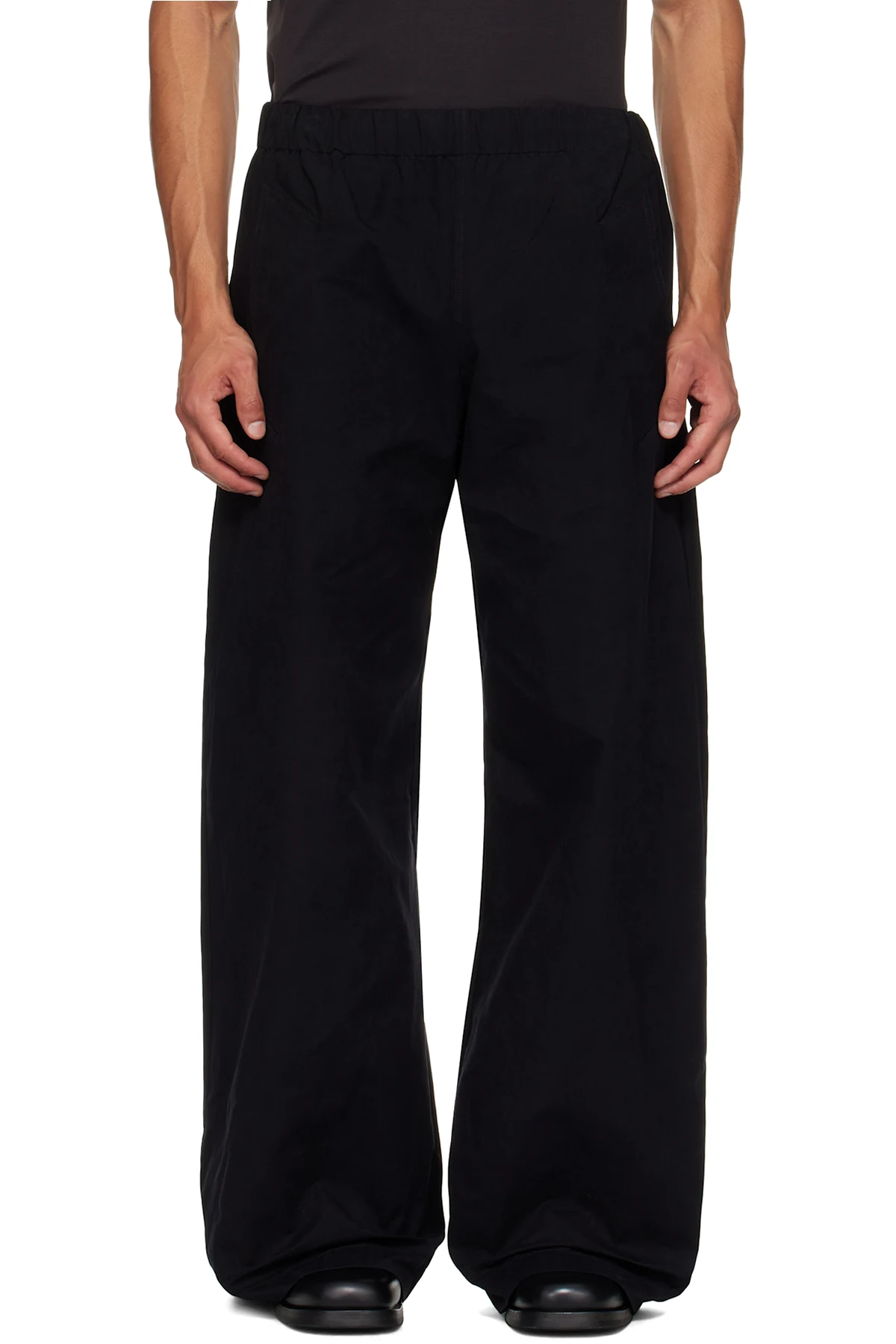 Black Drawstring Track Pants