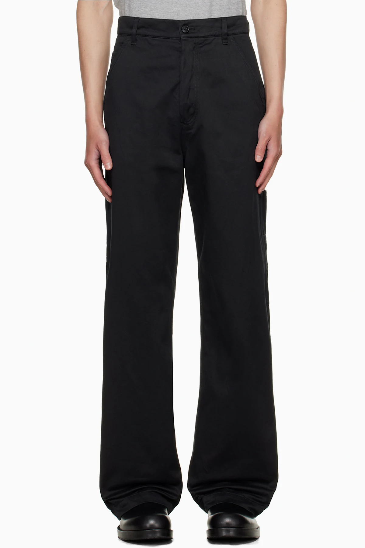 Black Sateen Trousers
