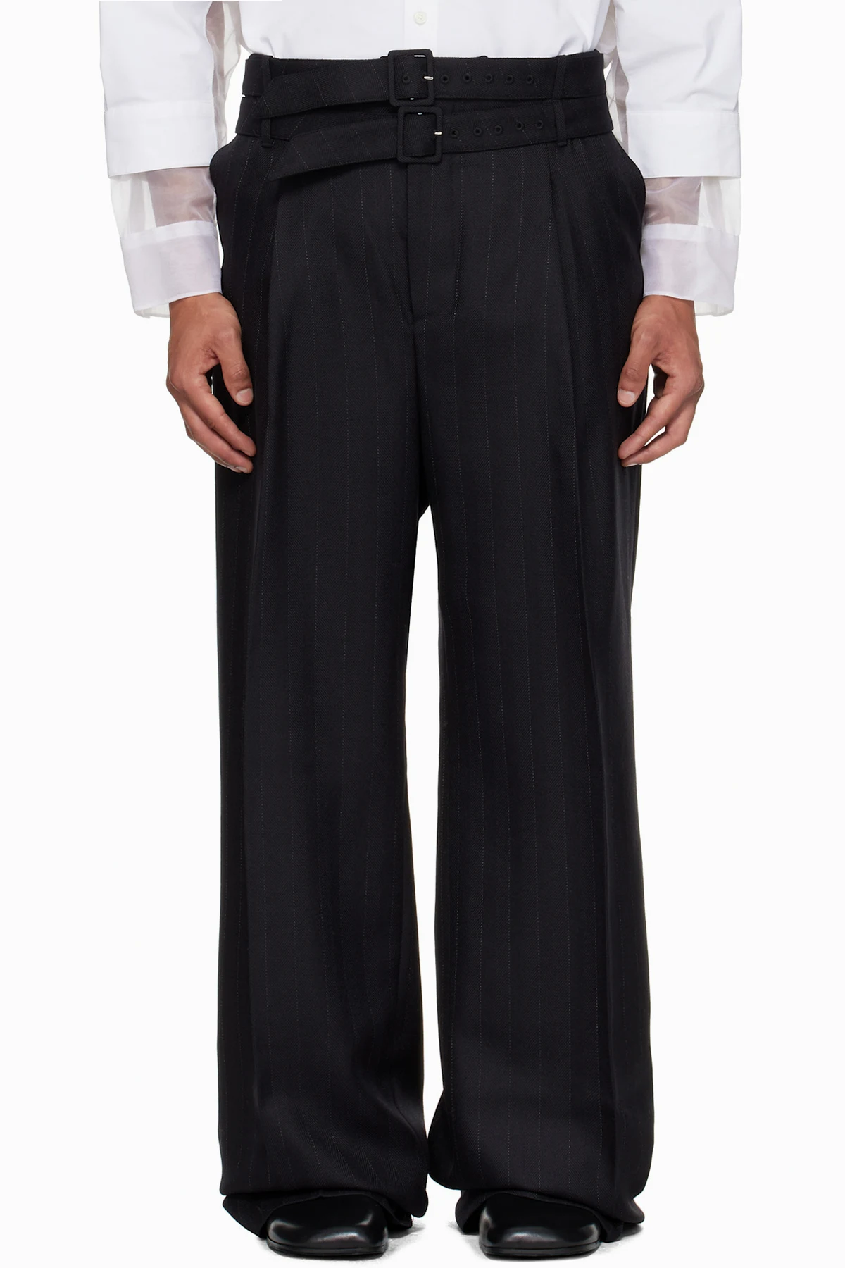 Black Pleated Trousers