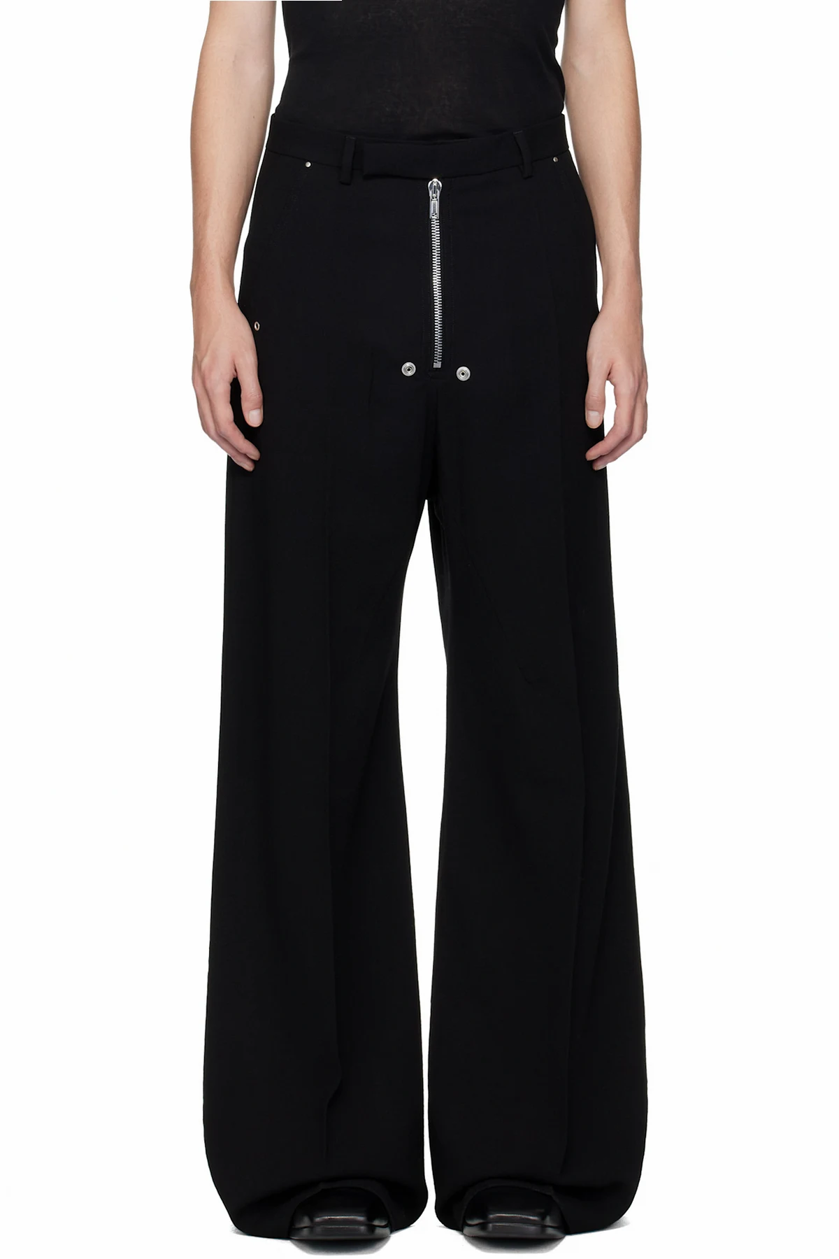 Black Concordians Tailored Wide Belas Trousers