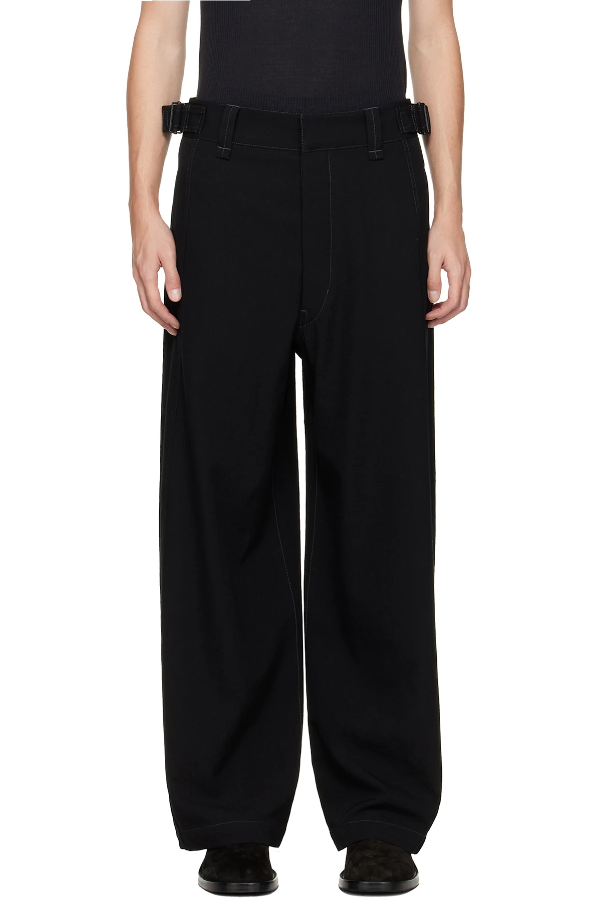 Black Maxi Utility Trousers