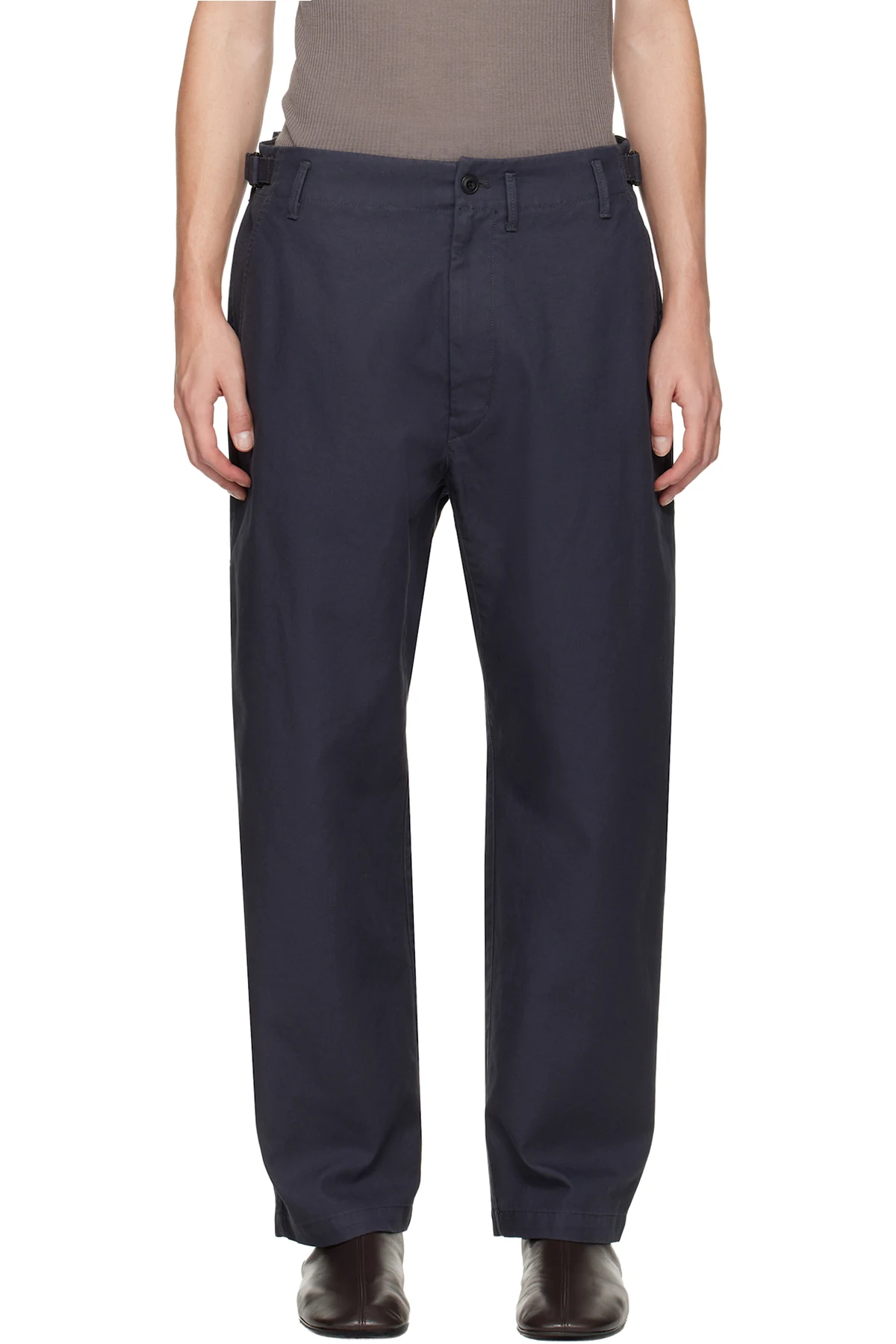 Navy Carrot Pants