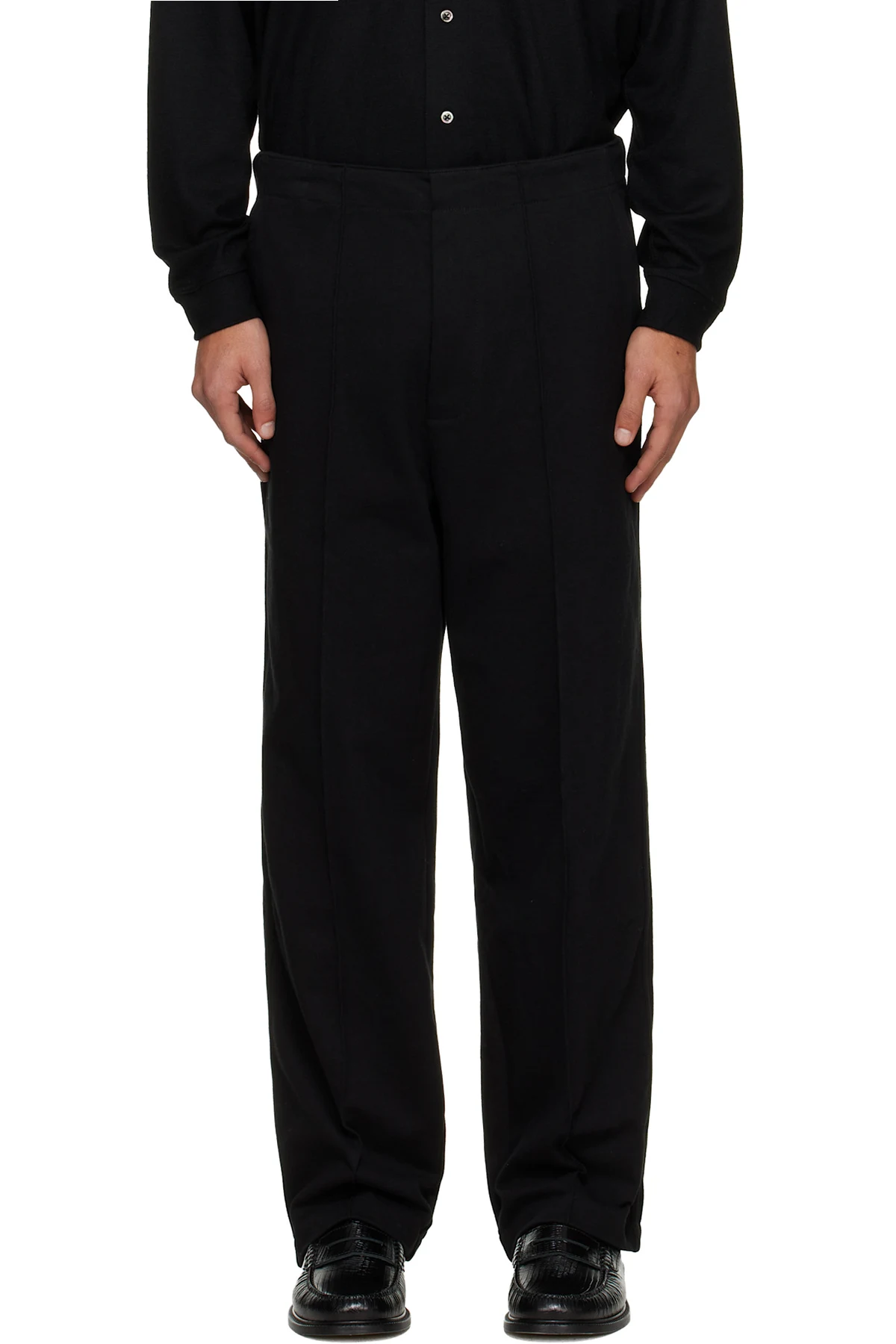 Black Jersey Band Trousers