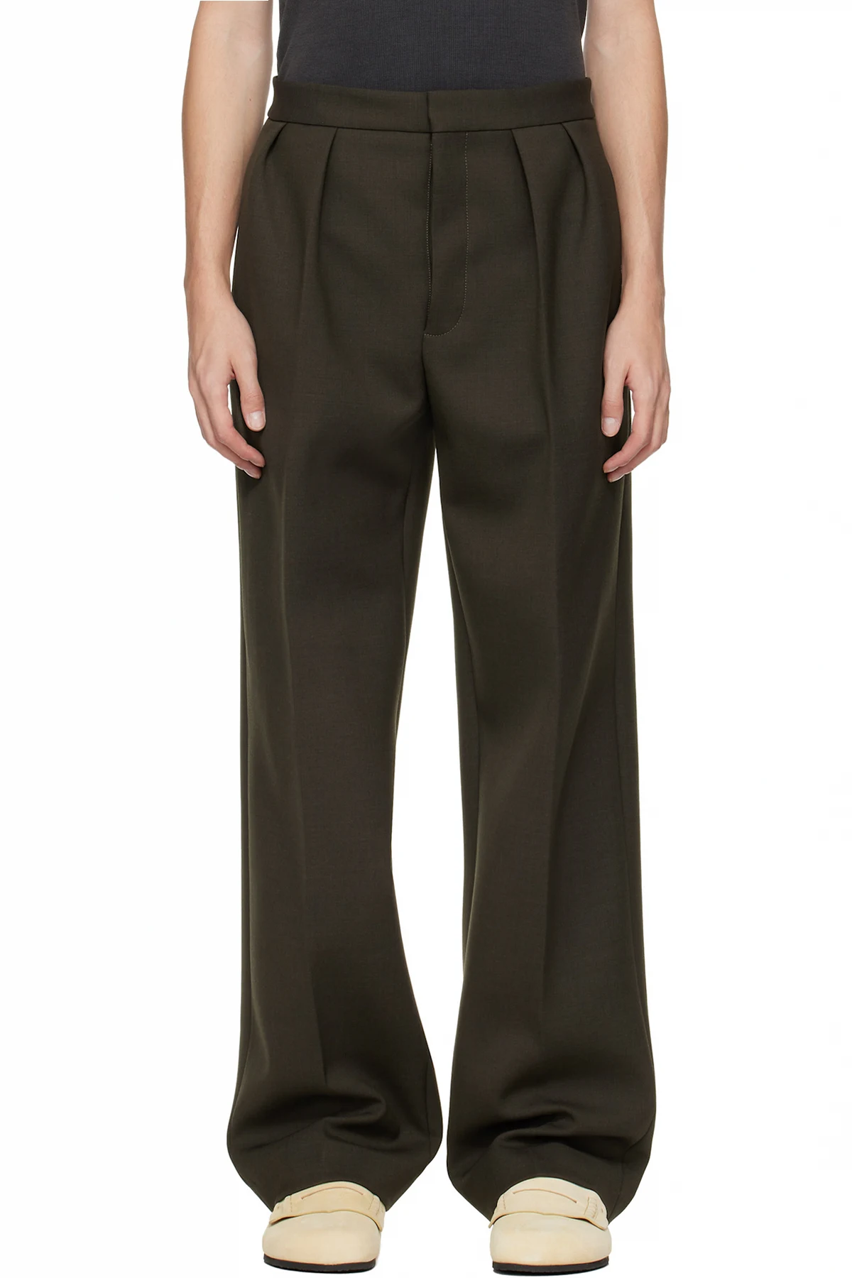 Khaki 'The Citta' Trousers