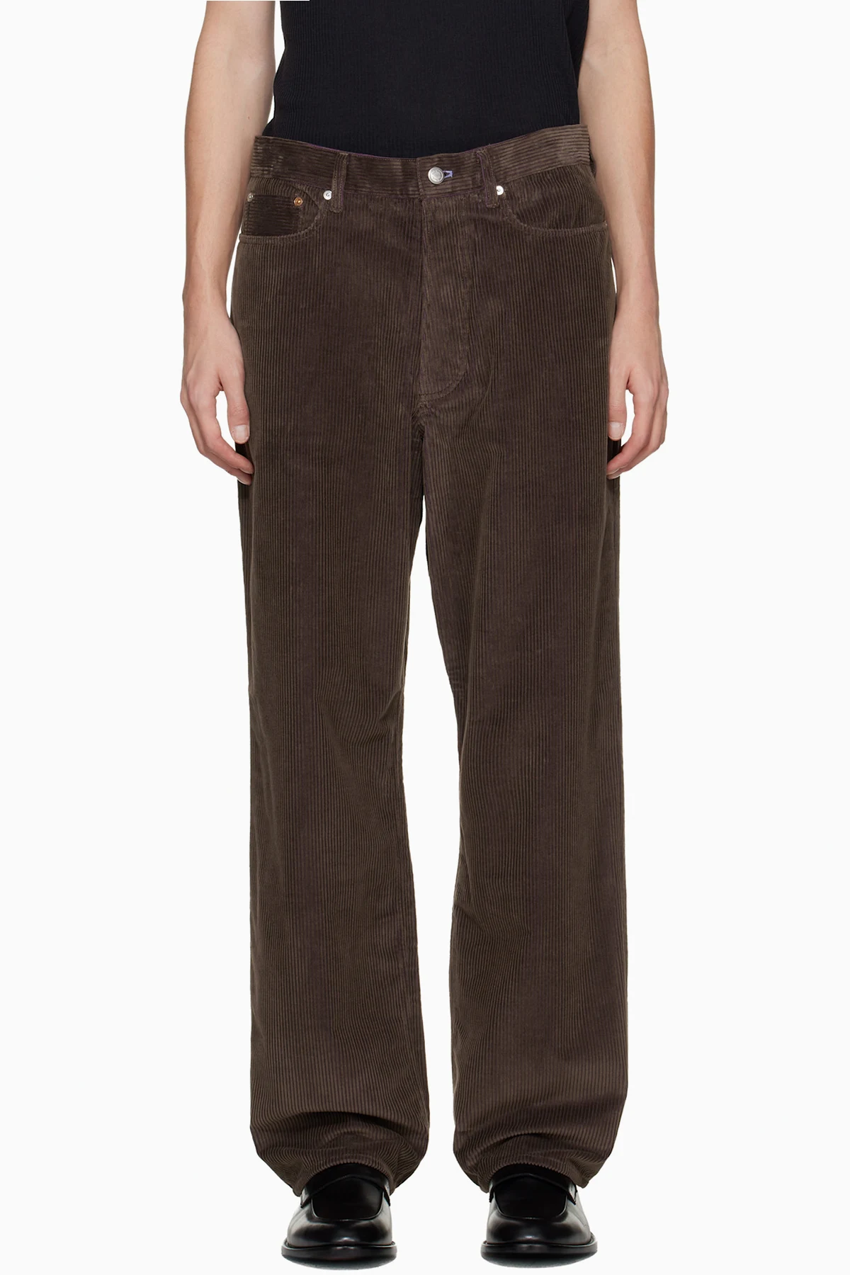 Brown Cotton Corduroy Trousers