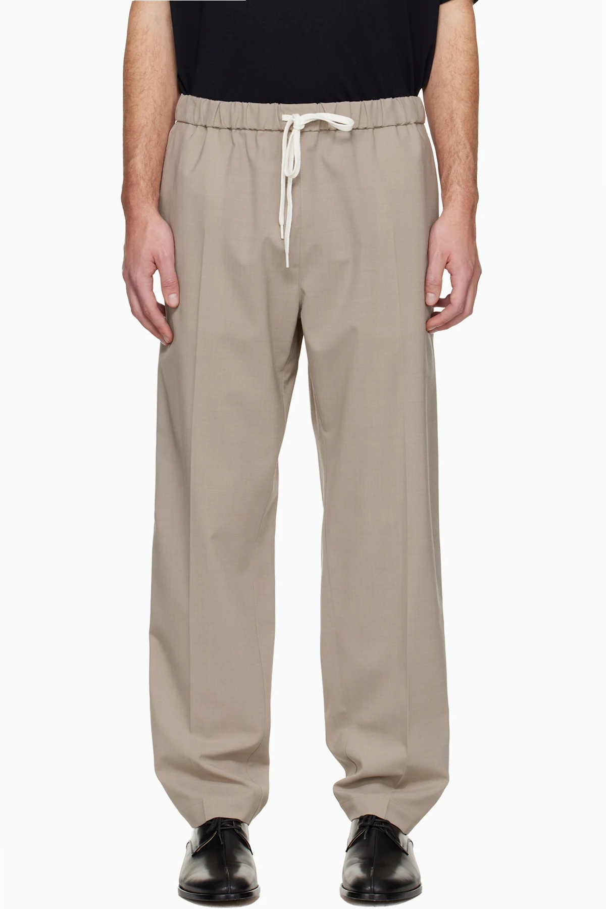 Taupe Drawstring Trousers