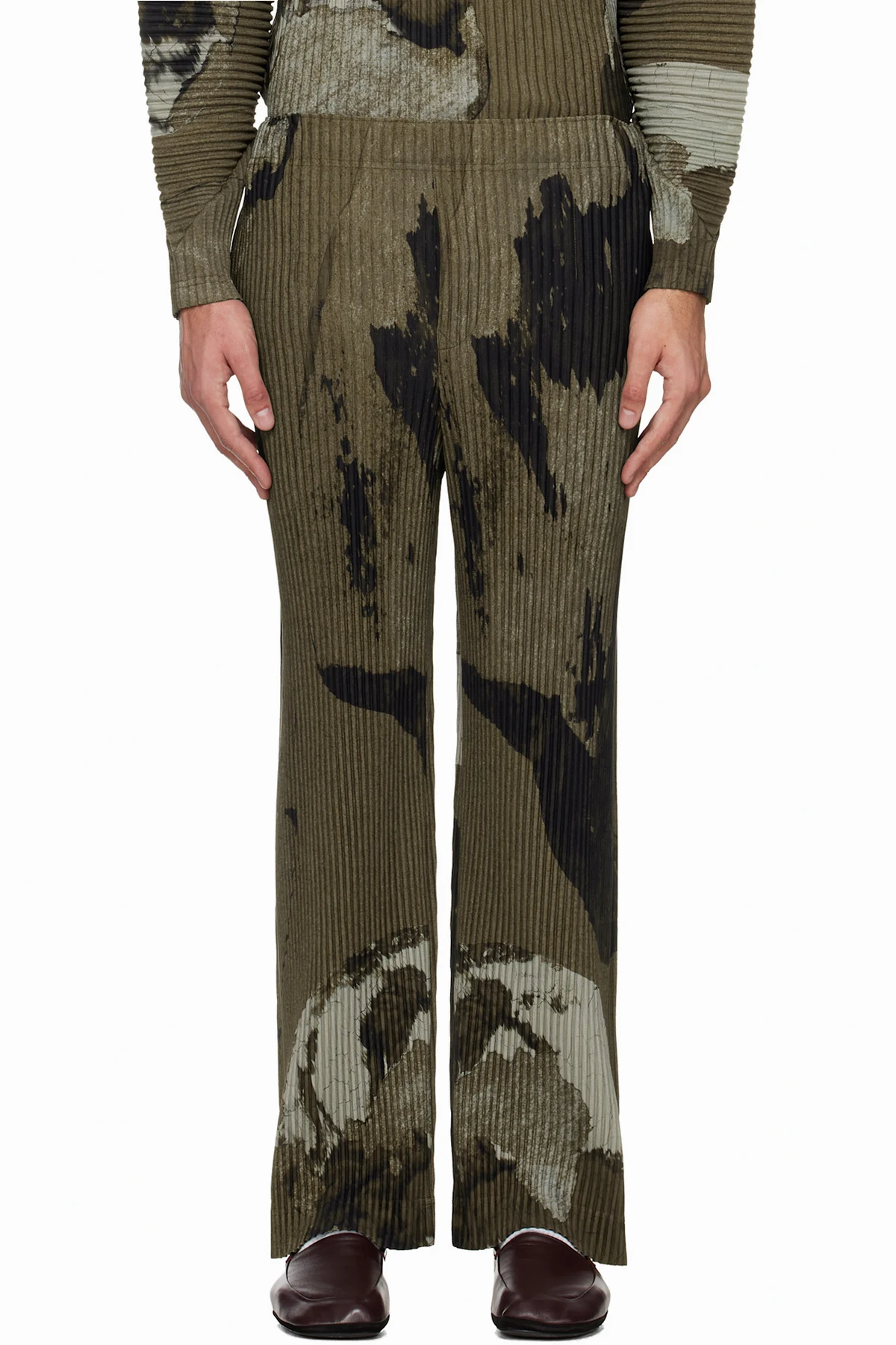 Brown Painted Stone Trousers