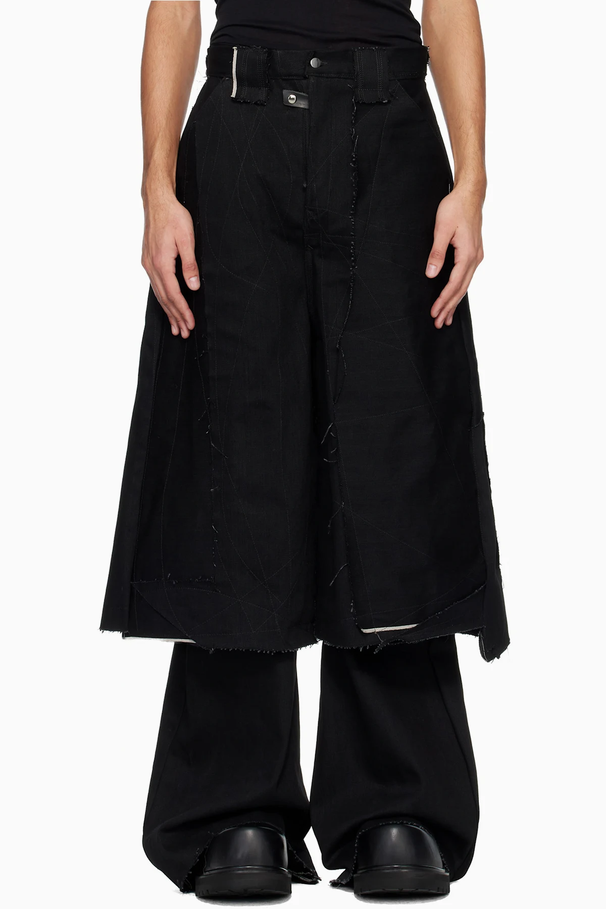 Black 3/4 Fisolo Trousers
