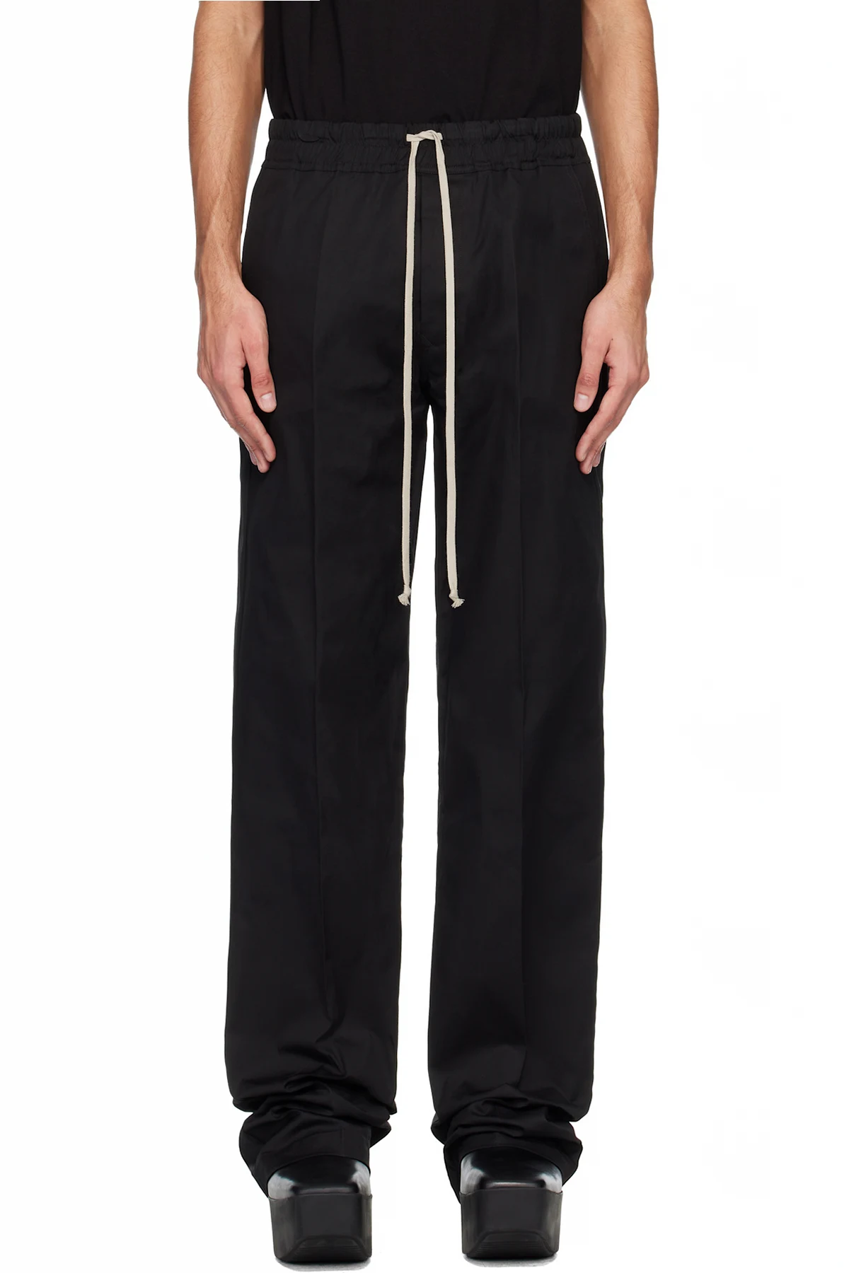 Black Temple Dietrich Drawstring Trousers