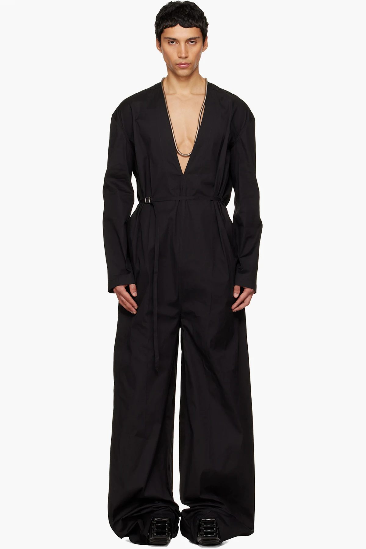 Black Temple LS Long Jumpsuit