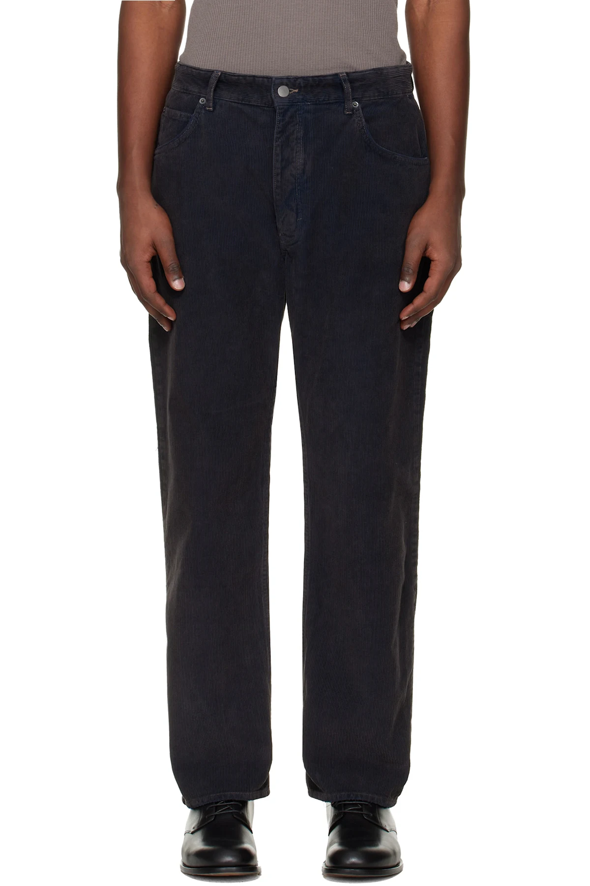 Navy Woodstock Corduroy Trousers