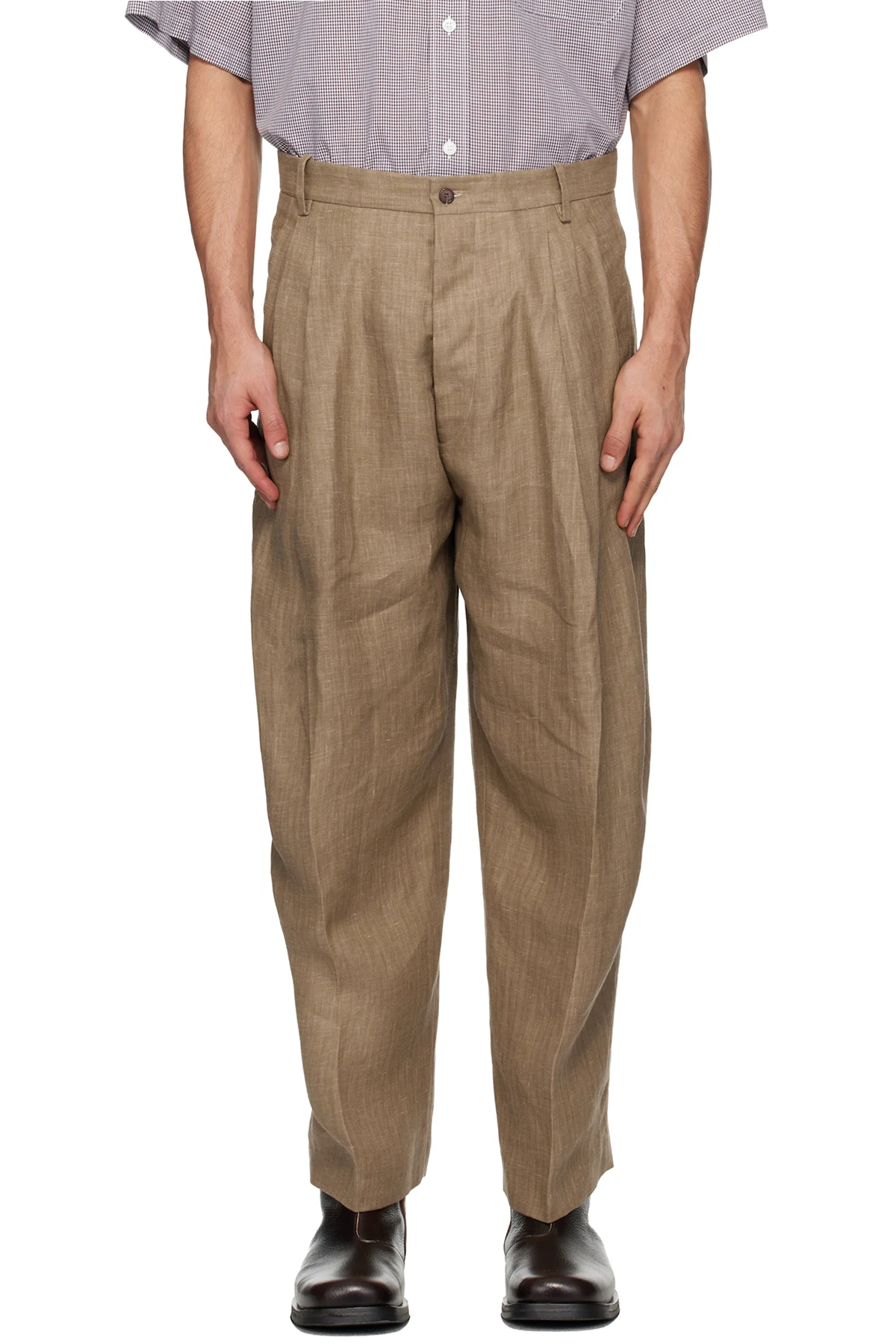 Brown Linen Trousers