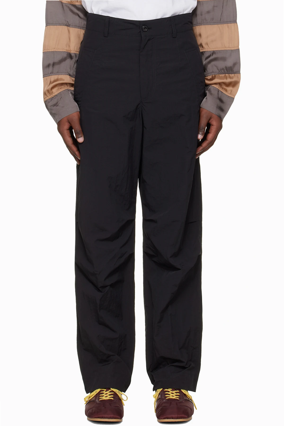 Black Taffeta Trousers