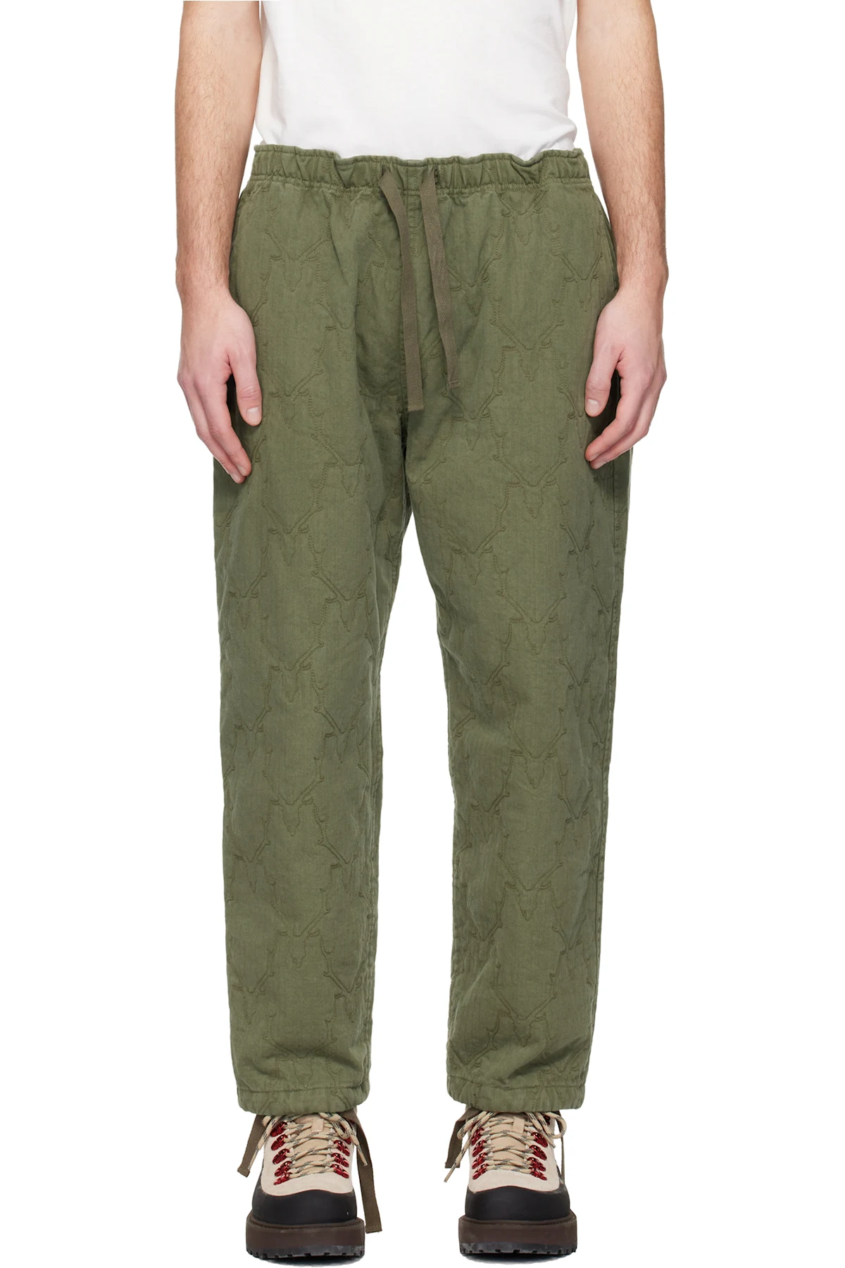Khaki String Slack Trousers
