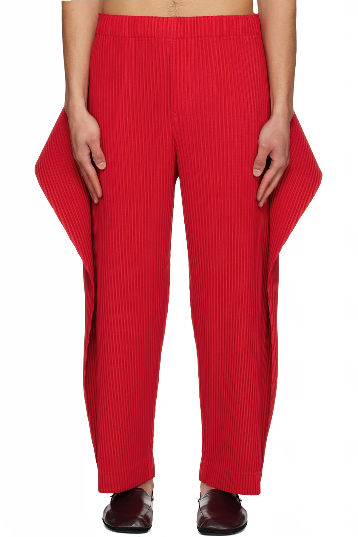 Red Cover And Fold Trousers