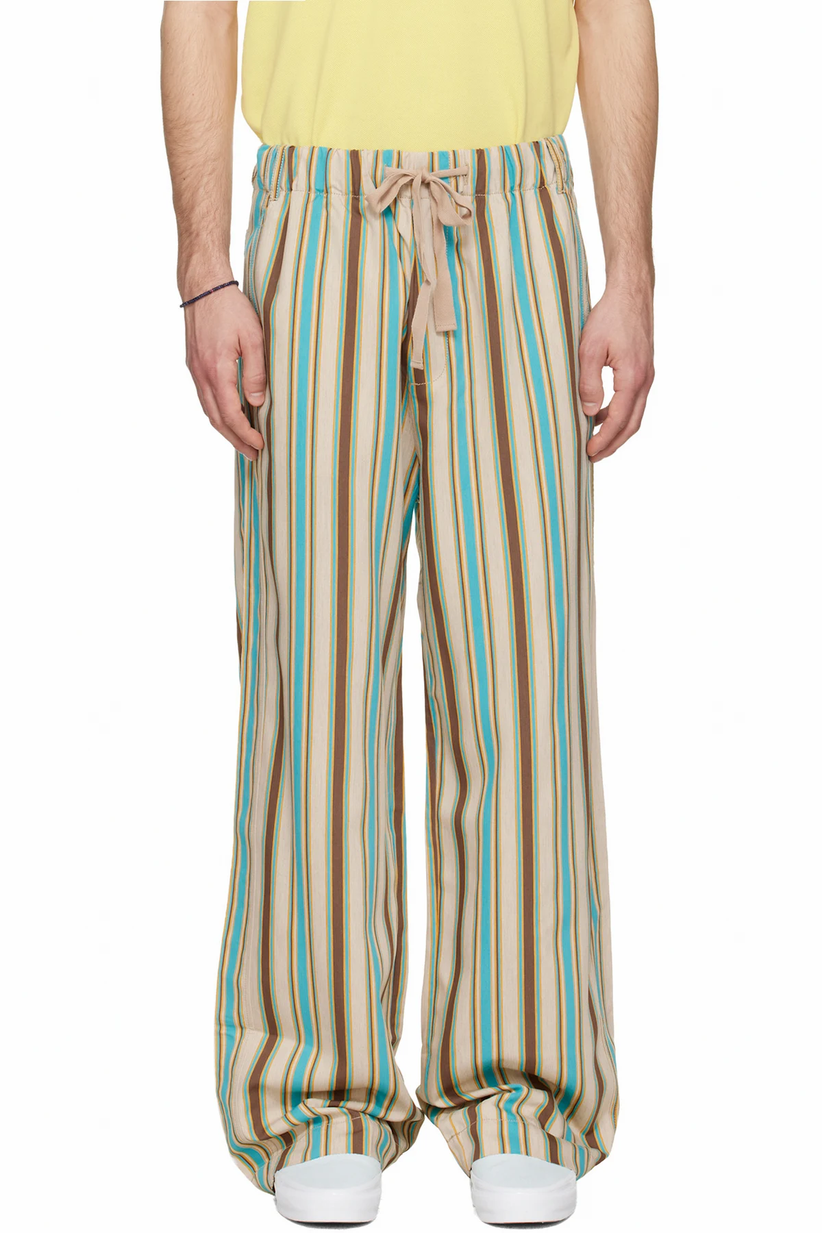 Beige Drawstring Trousers