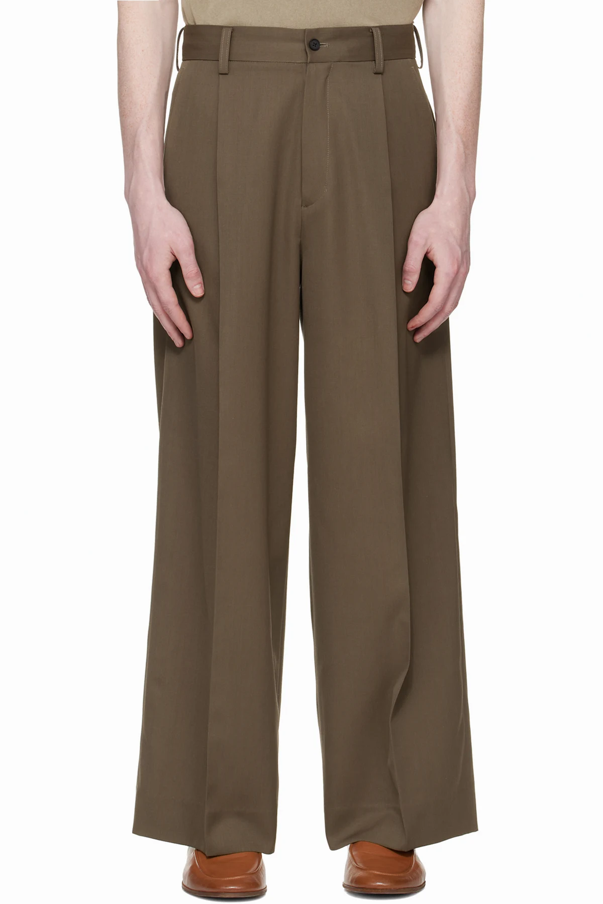 Taupe Extra Wide Trousers