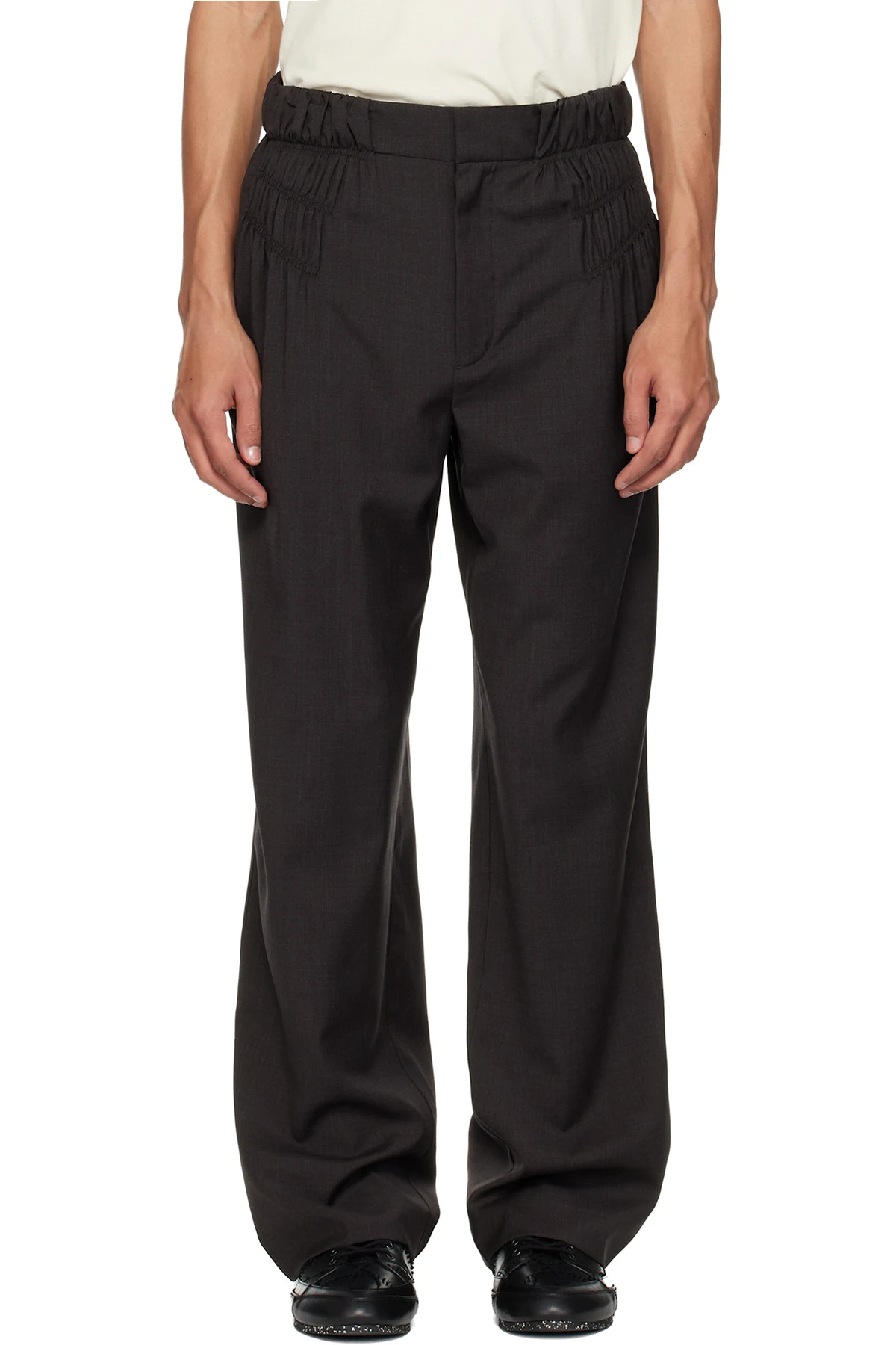 Brown Minna Gathered Trousers