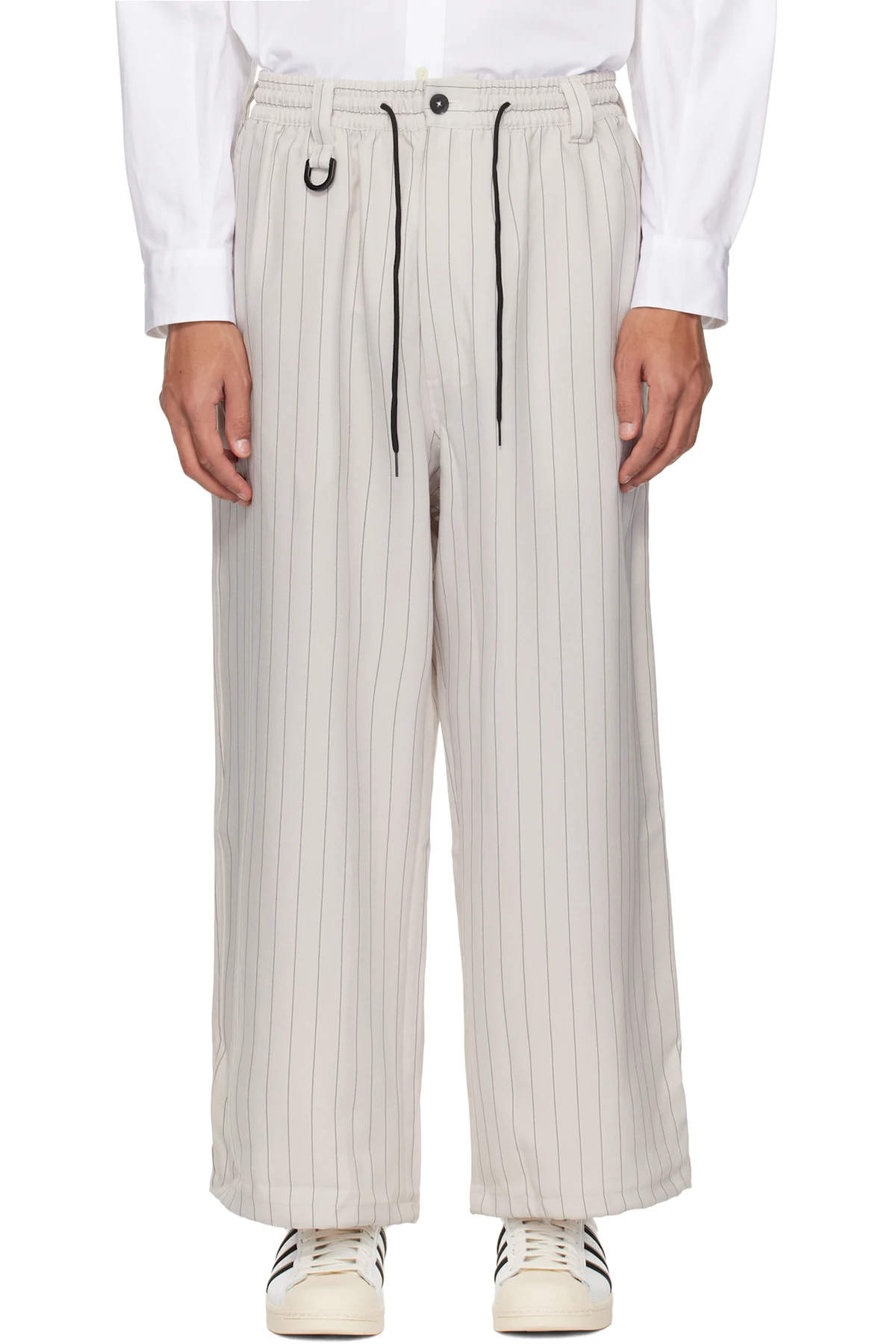 Gray Pinstripe Sport Uniform Track Pants