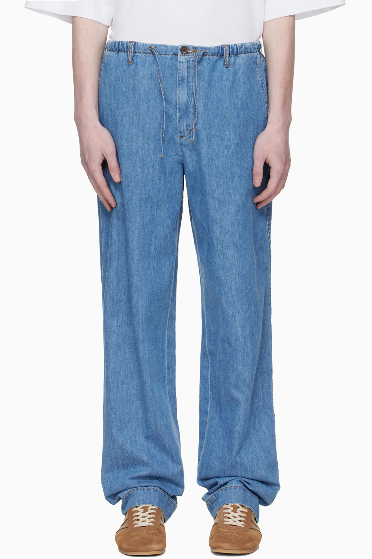 Blue Drawstring Jeans