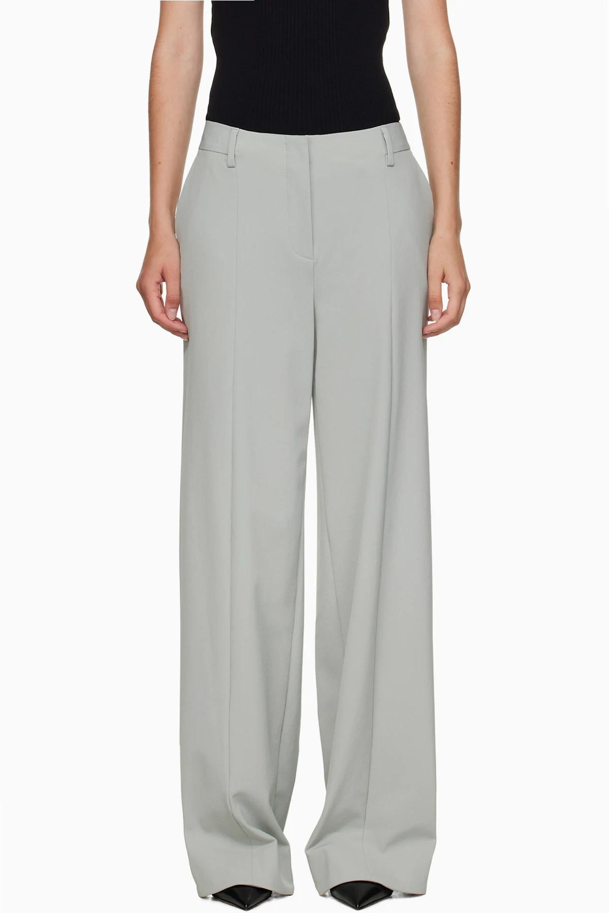 Gray Tailoring Undershoe Straps Trousers