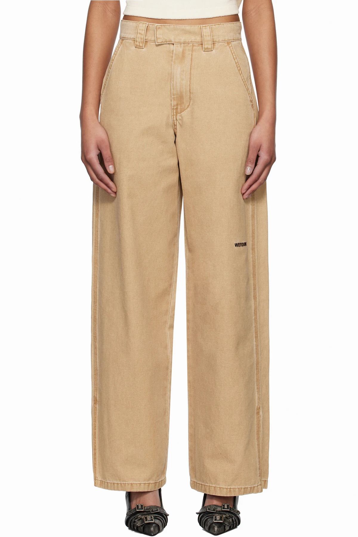 Beige Work Trousers