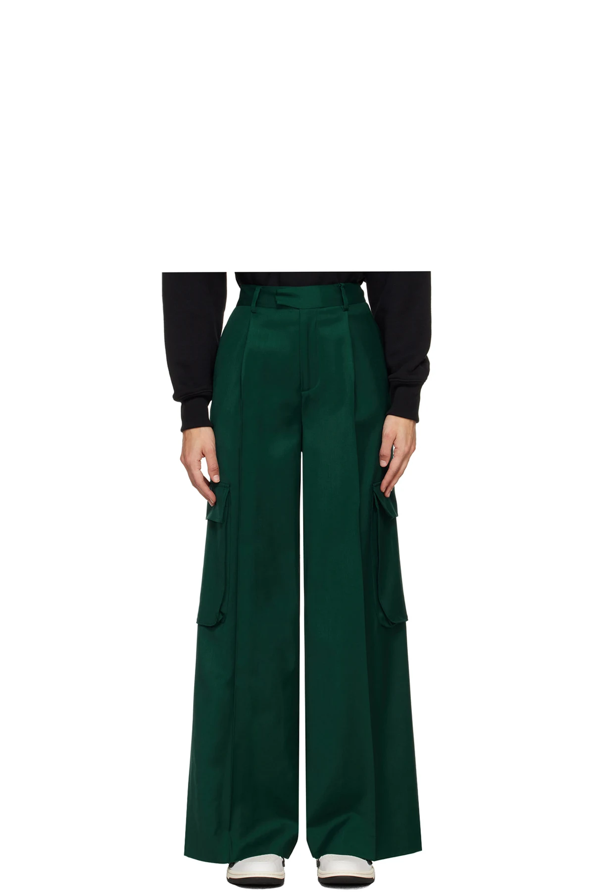 Green Pleated Trousers