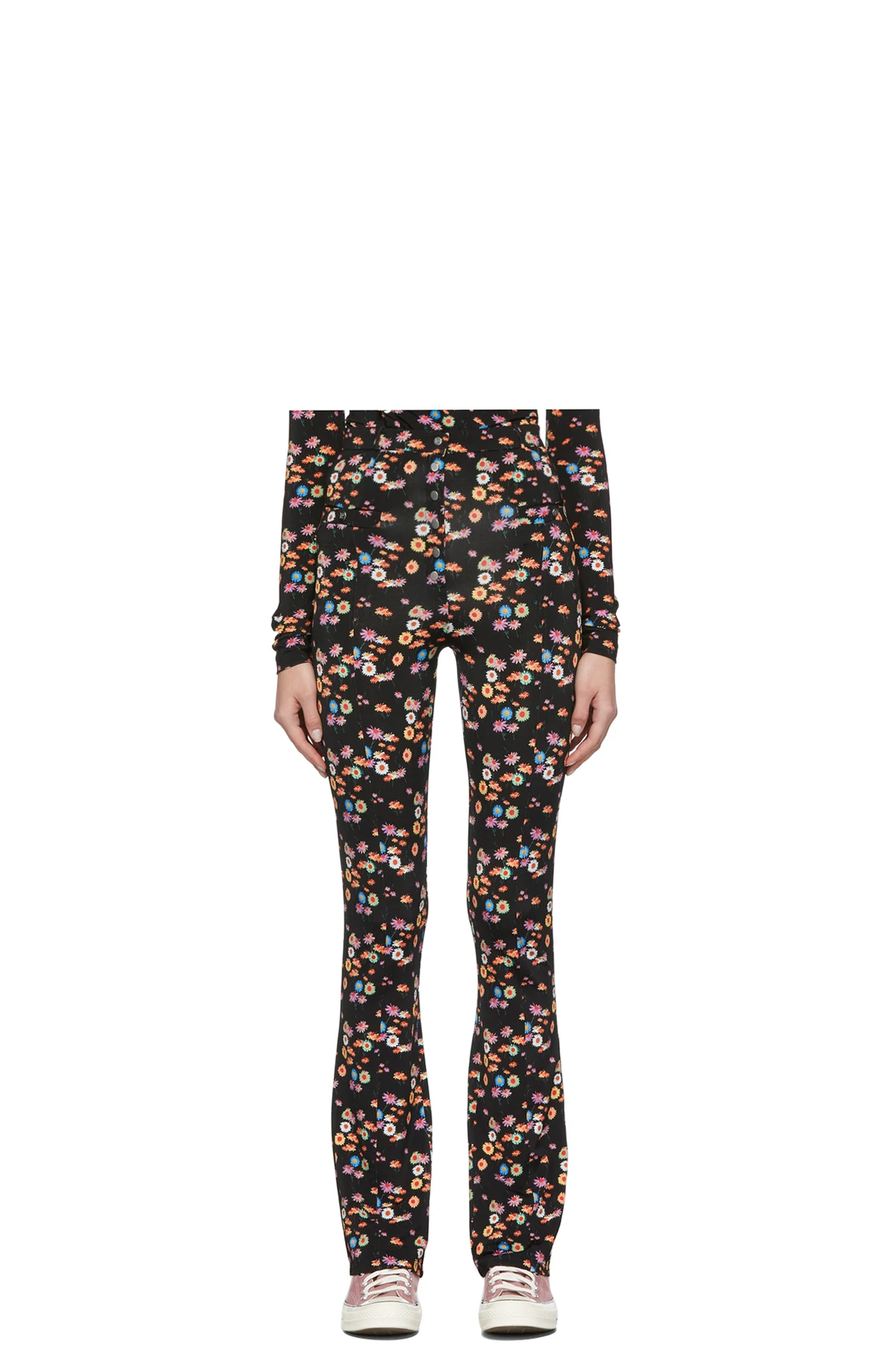 SSENSE Exclusive Black & Multicolor Capsule Pressions Draped Trousers