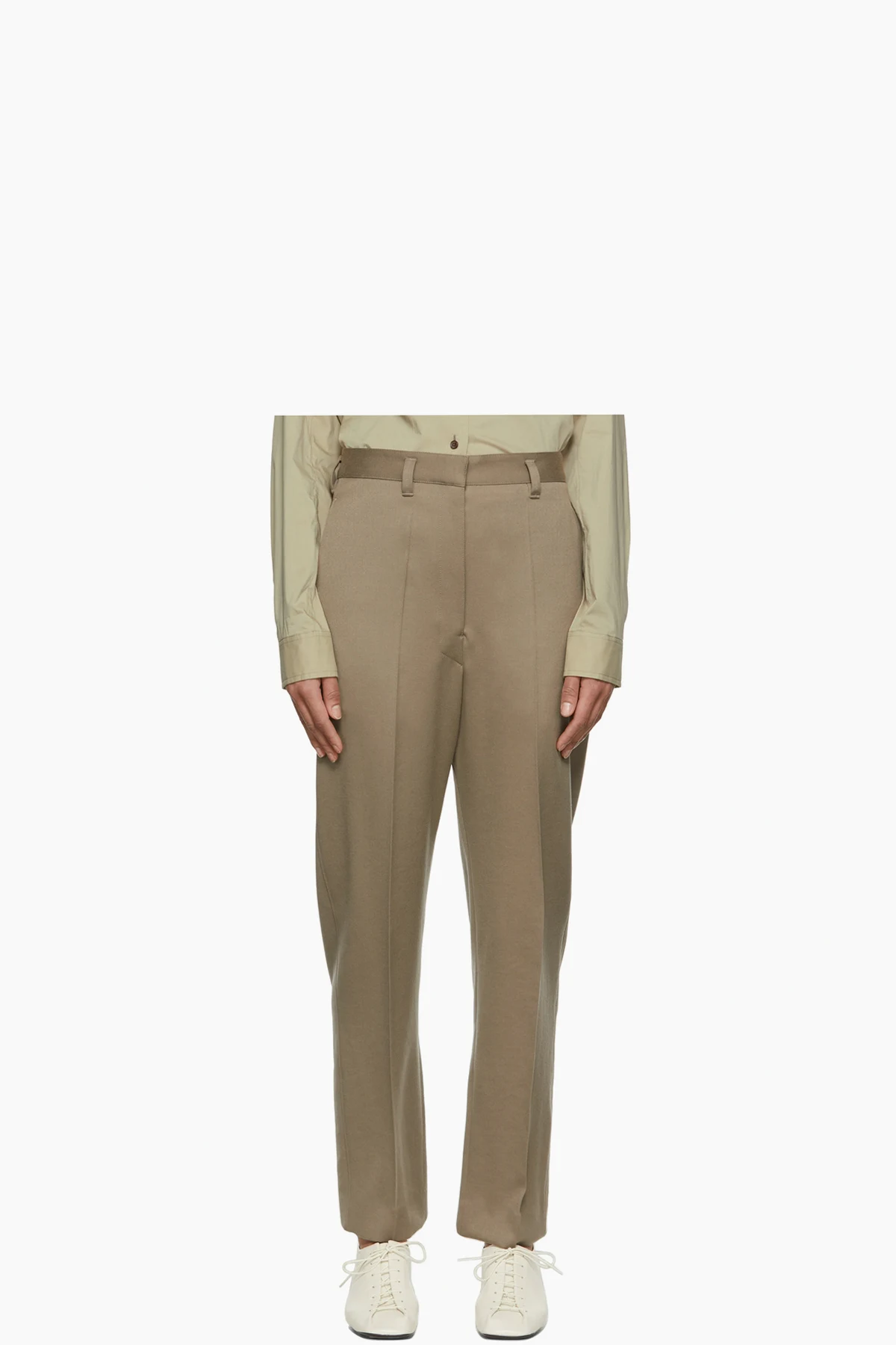 Taupe Wool Trousers