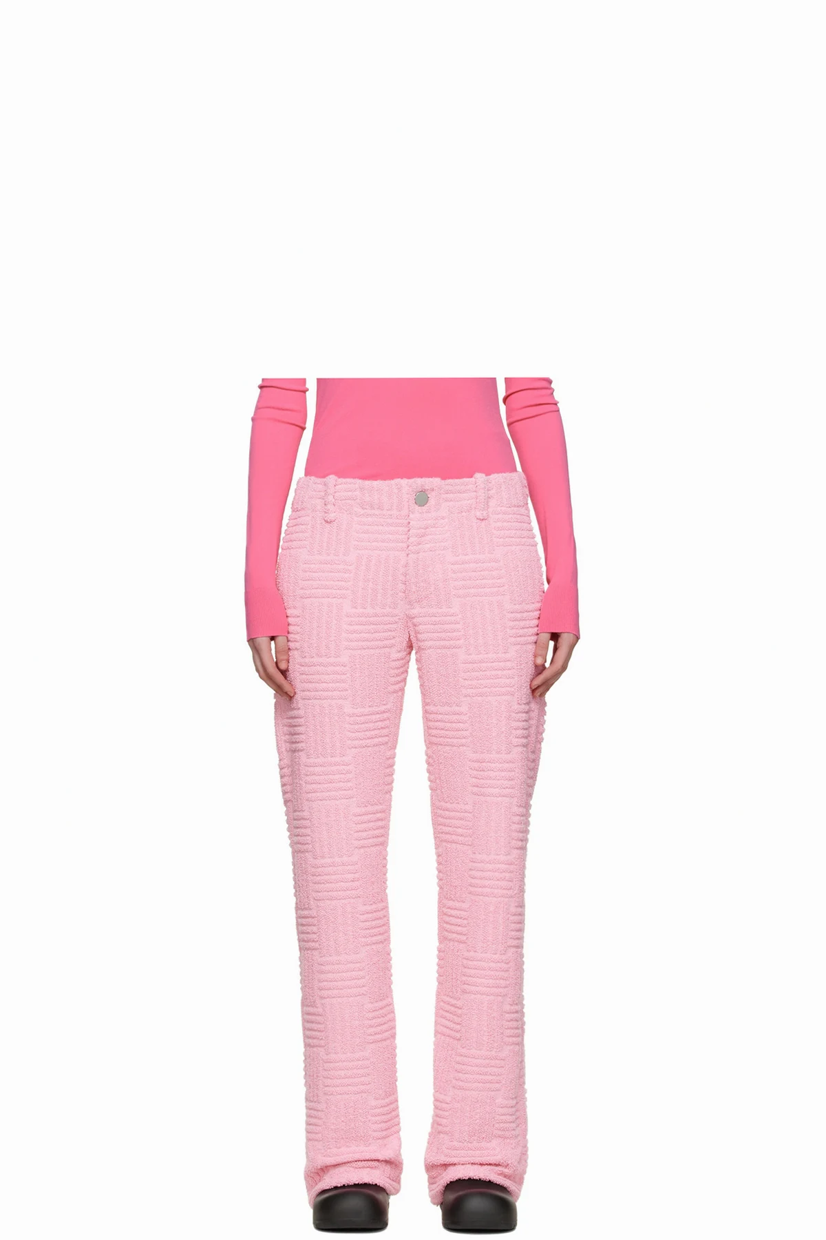 Pink Intreccio Trousers