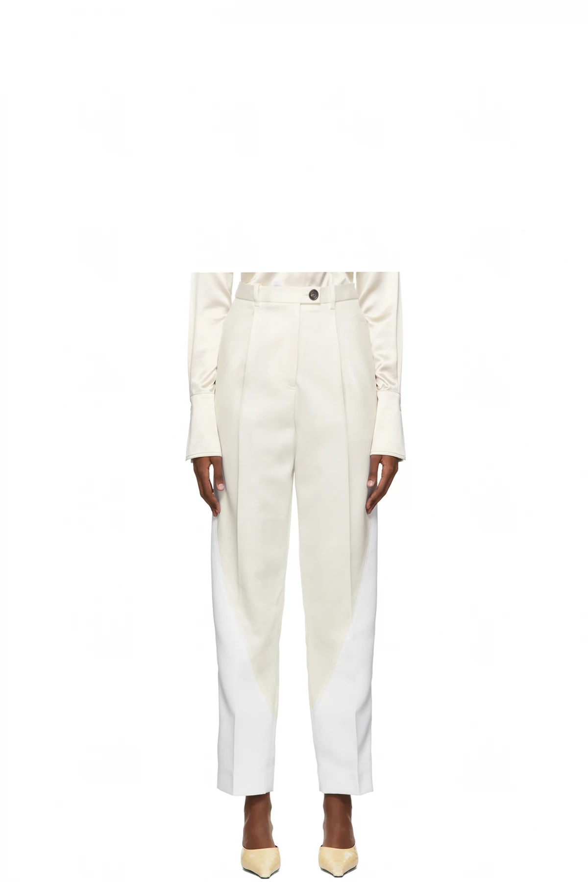 White Wool Trousers